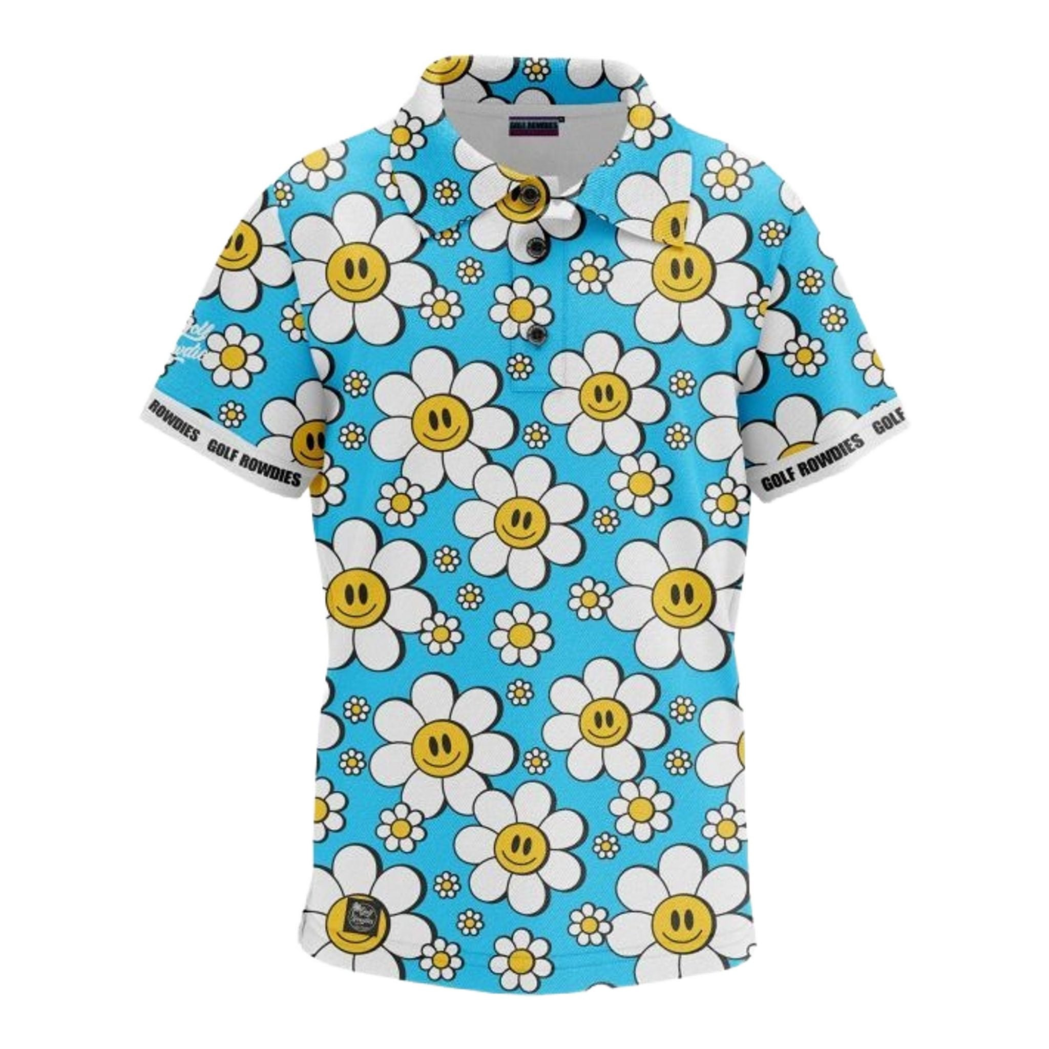 Golf Rowdies Happy Flower Junior Polo