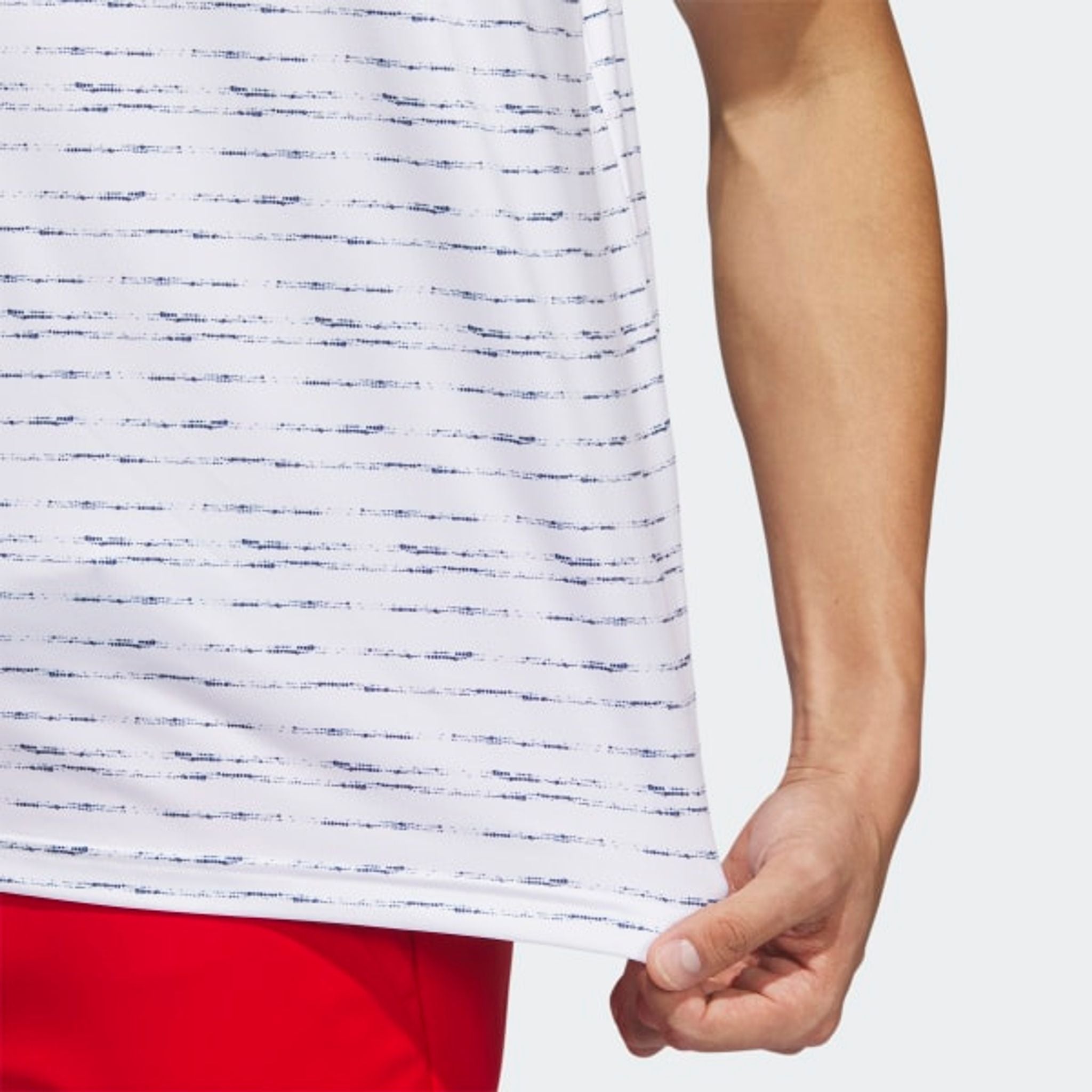 Adidas Stripe Zip Polo Herren Weiß Herren