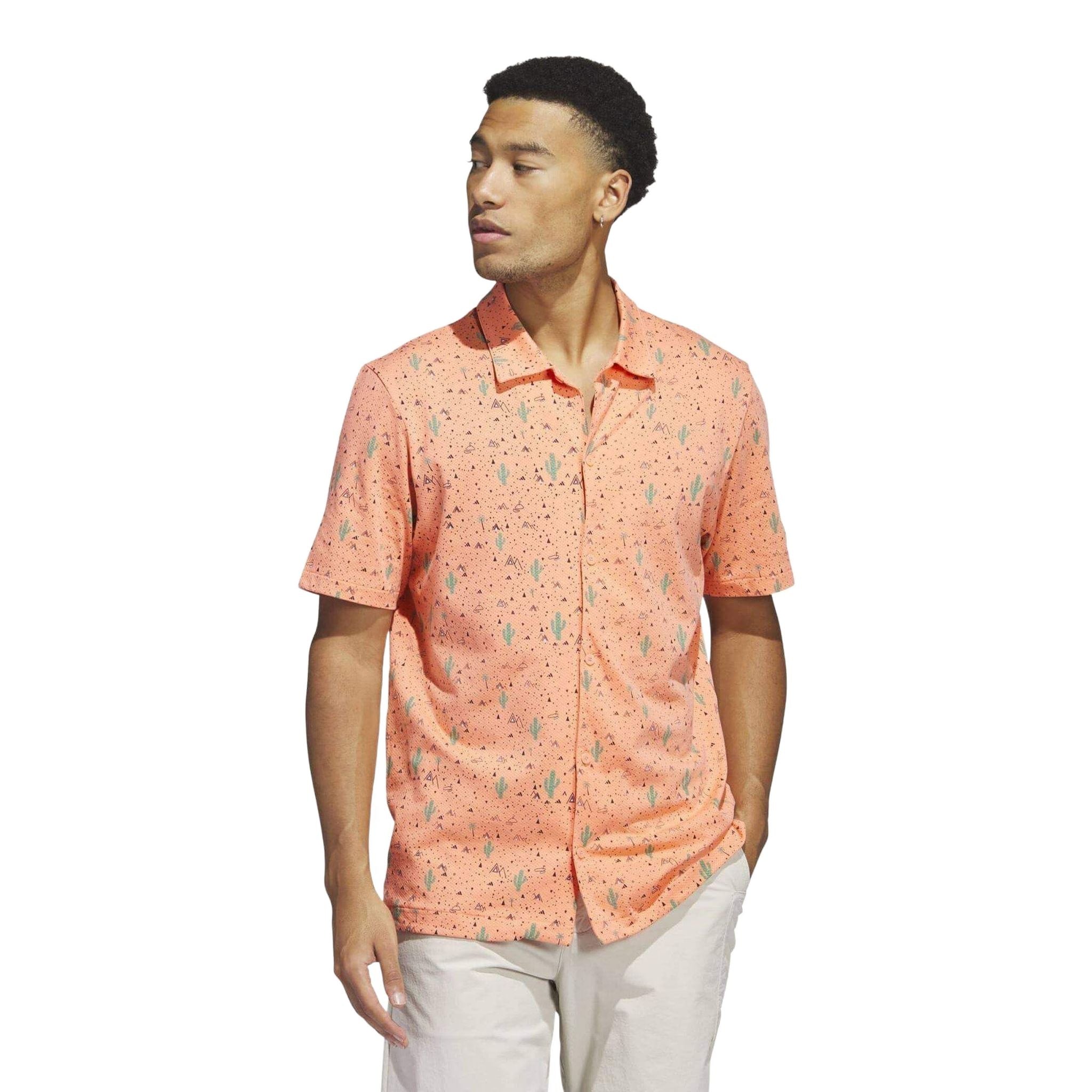 Adidas Adicross Desert Button Golfhemd Herren