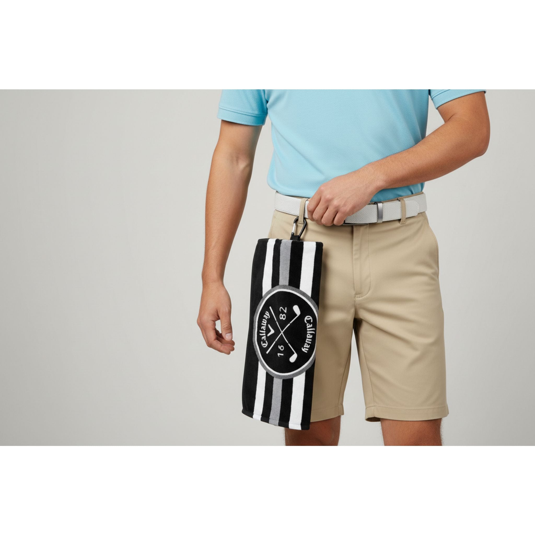 Callaway TW CART TOWEL 16X24 BLK/WHT/CHRCL 20