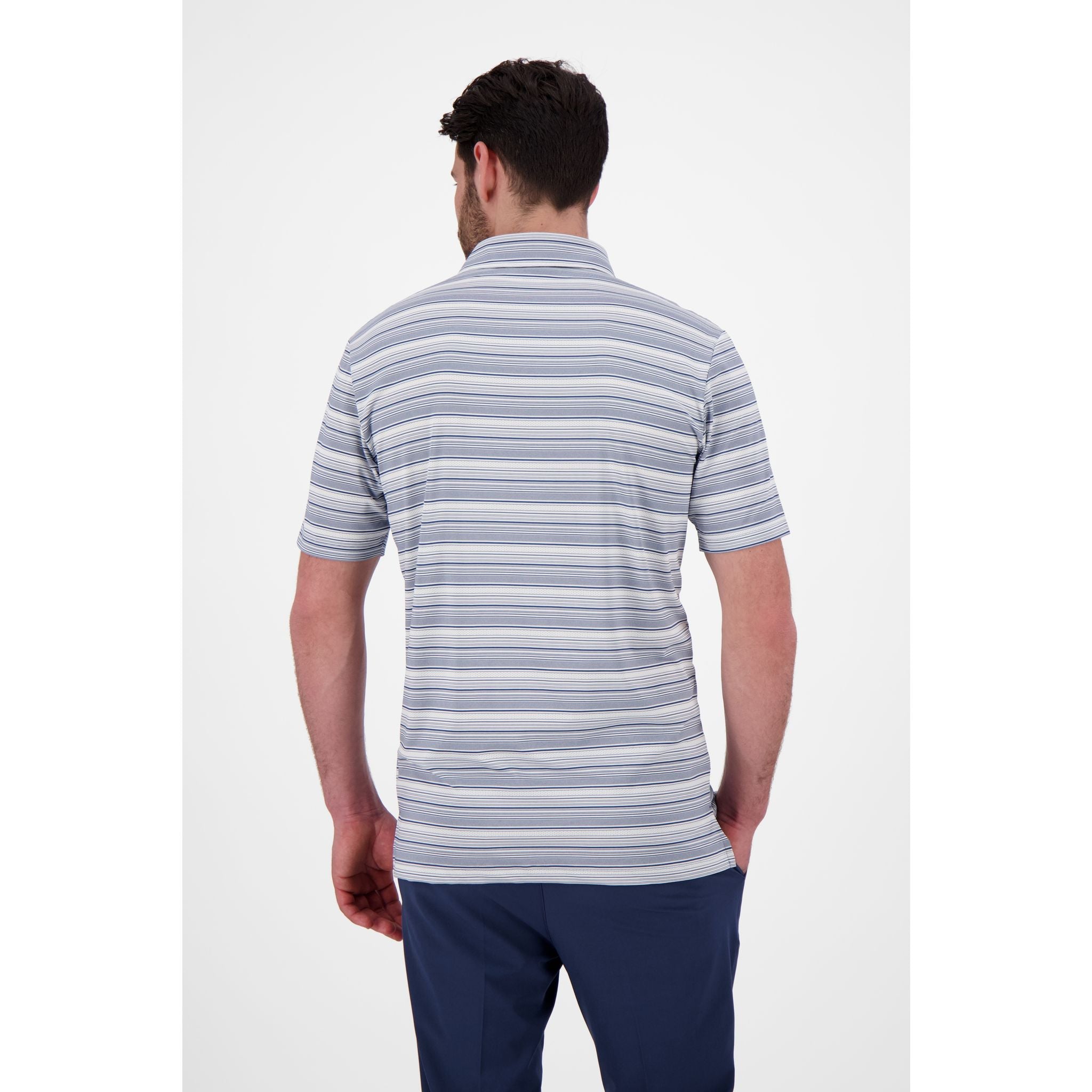 Adidas Heather Snap SS Polo Navy/Weiß Herren