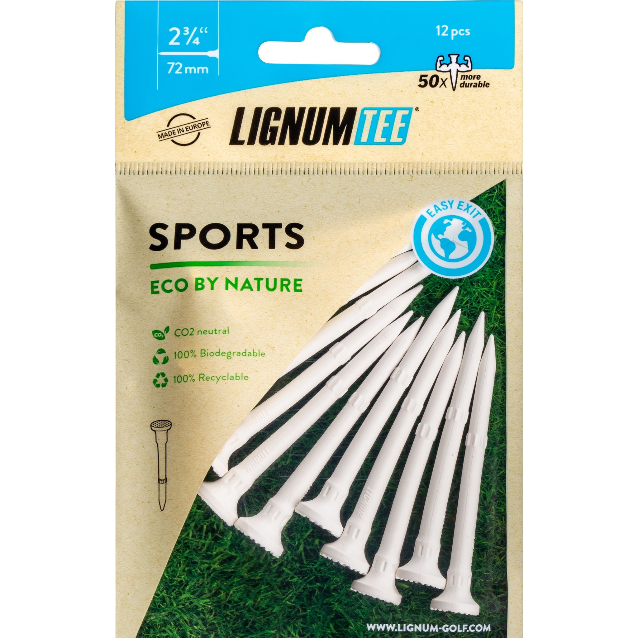 Lignum Eco 72mm Sport [12Tees] Weiß
