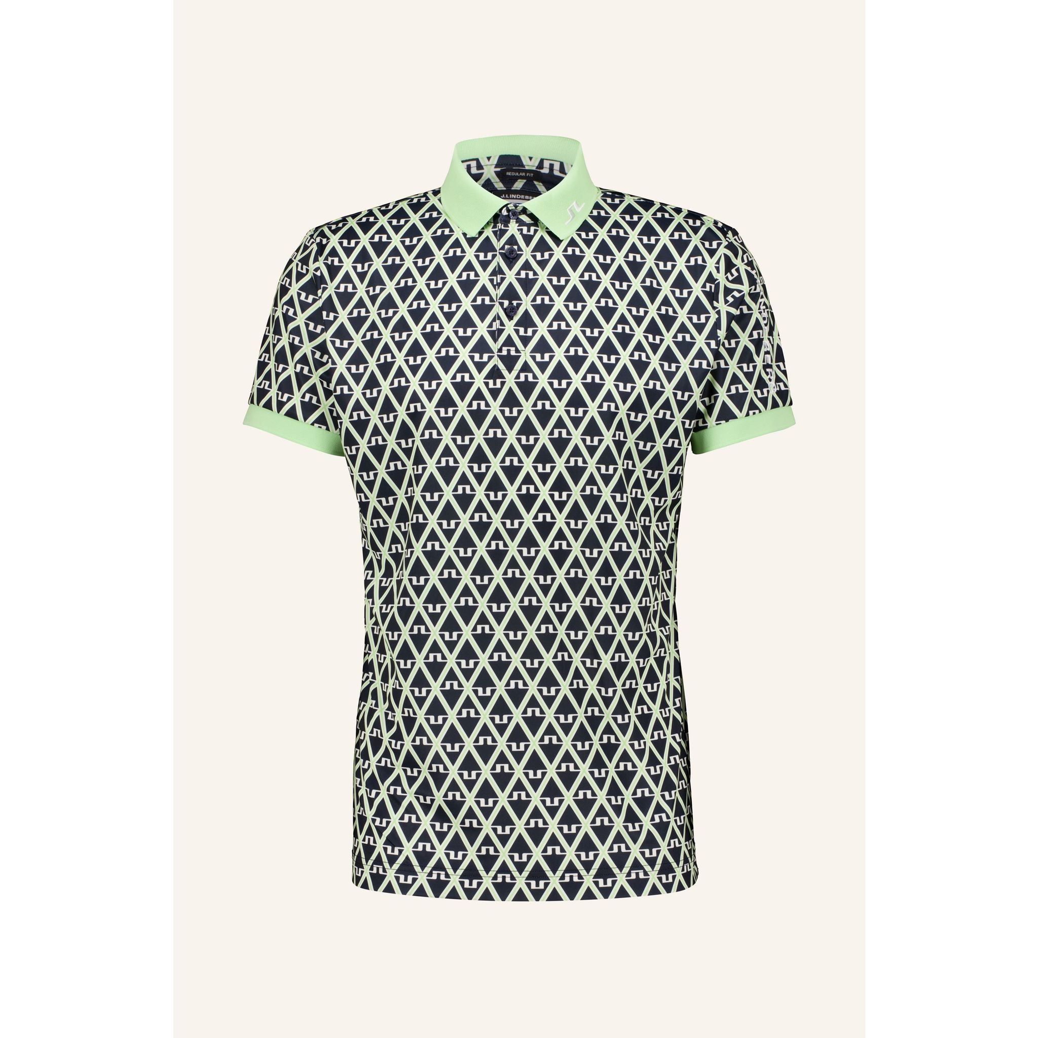 J. Lindeberg Tour Tech Reg Fit Print Polo Herren