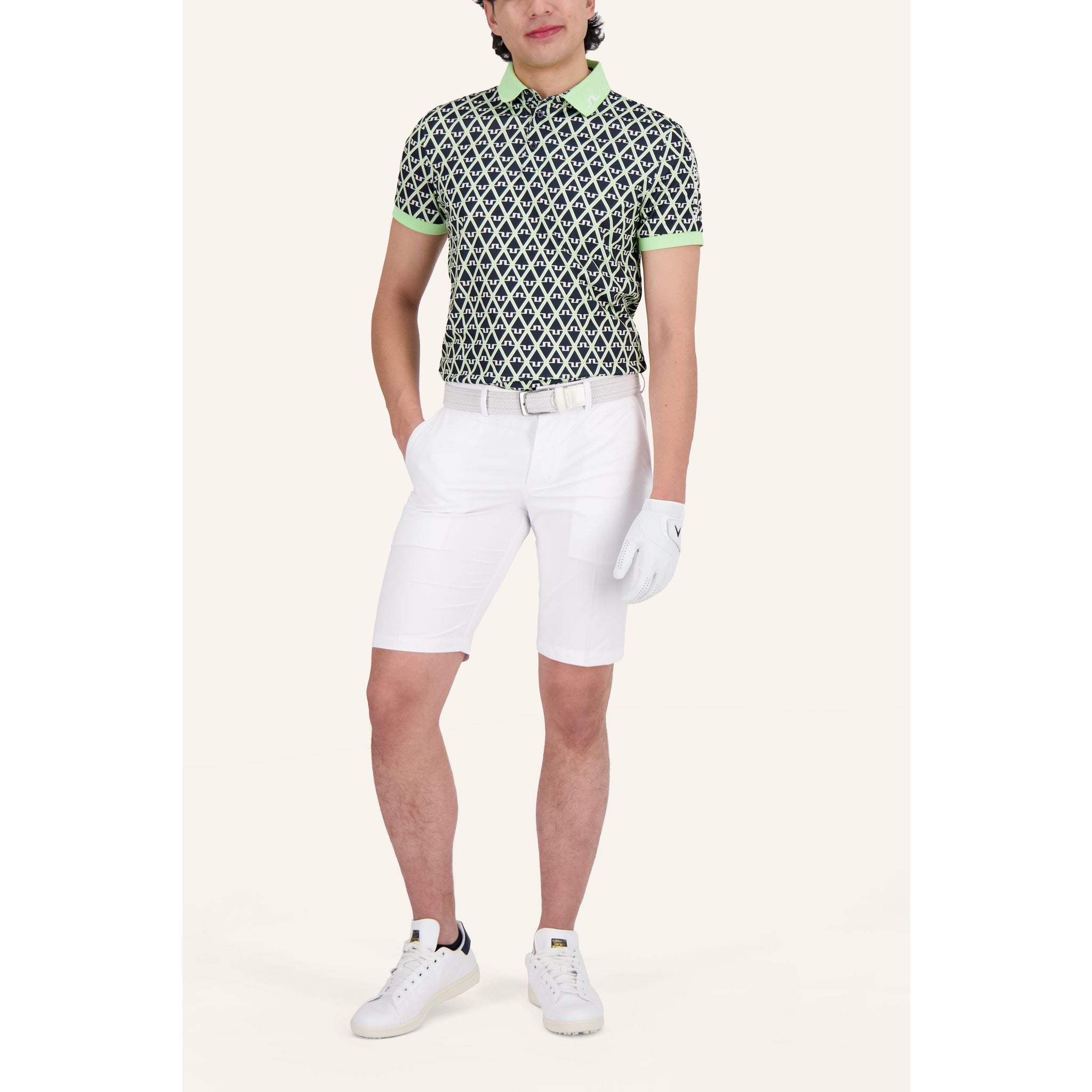 J. Lindeberg Tour Tech Reg Fit Print Polo Herren