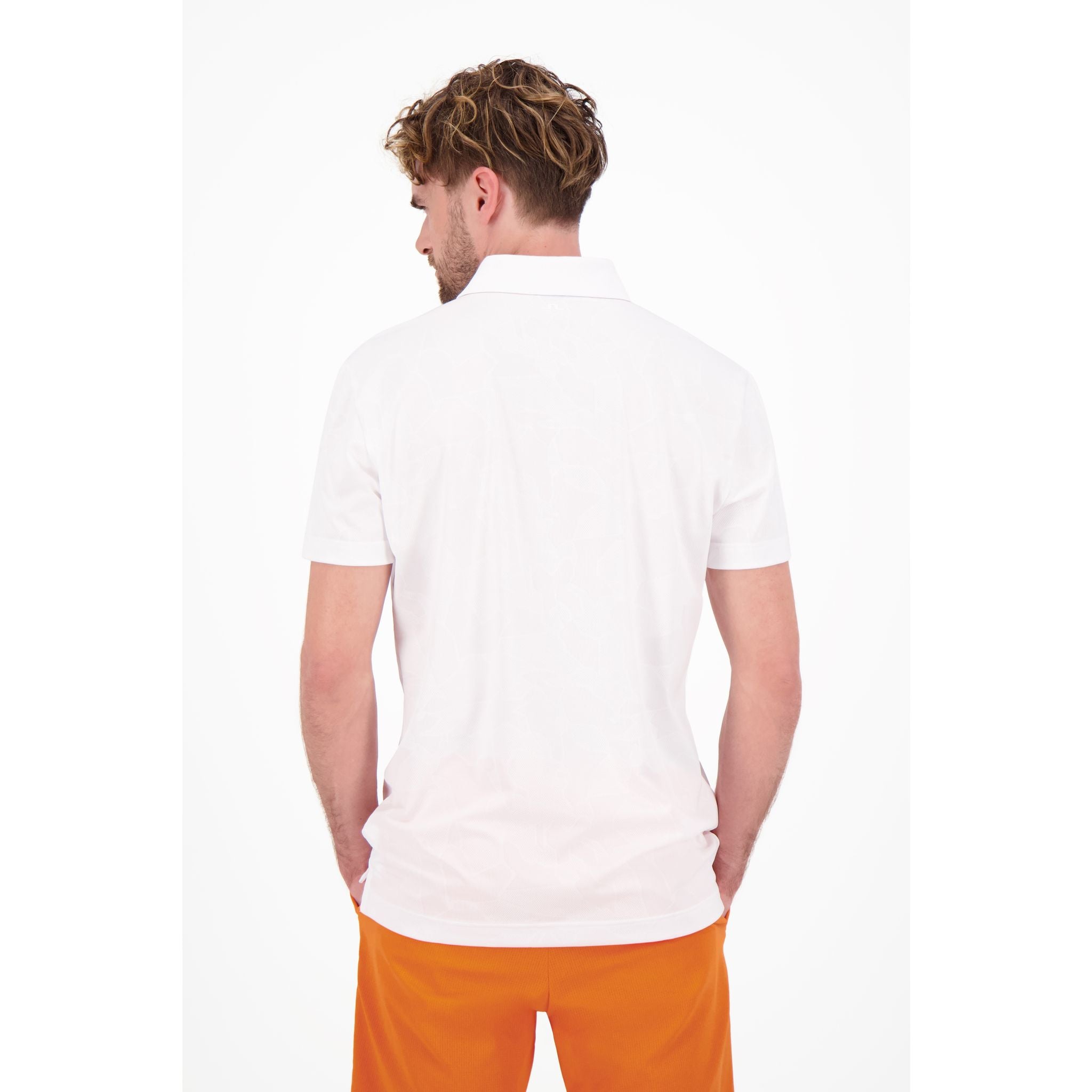 J. Lindeberg M Clide Regular Fit SS Polo White Herren