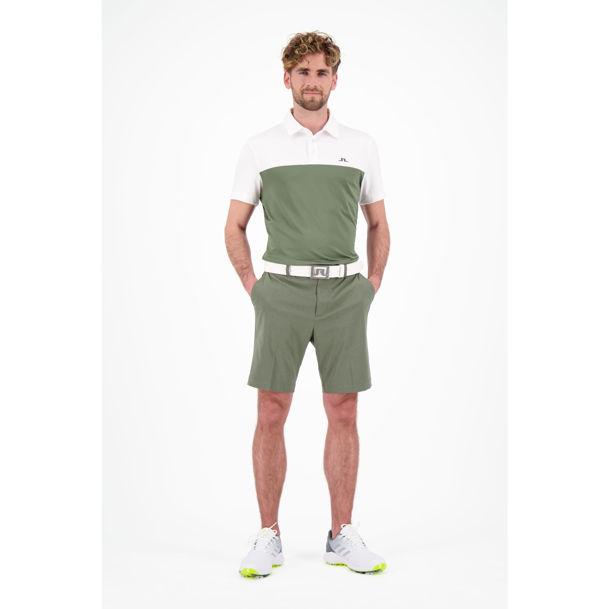 J. Lindeberg M Owen Slim Fit SS Polo Thyme Green Herren