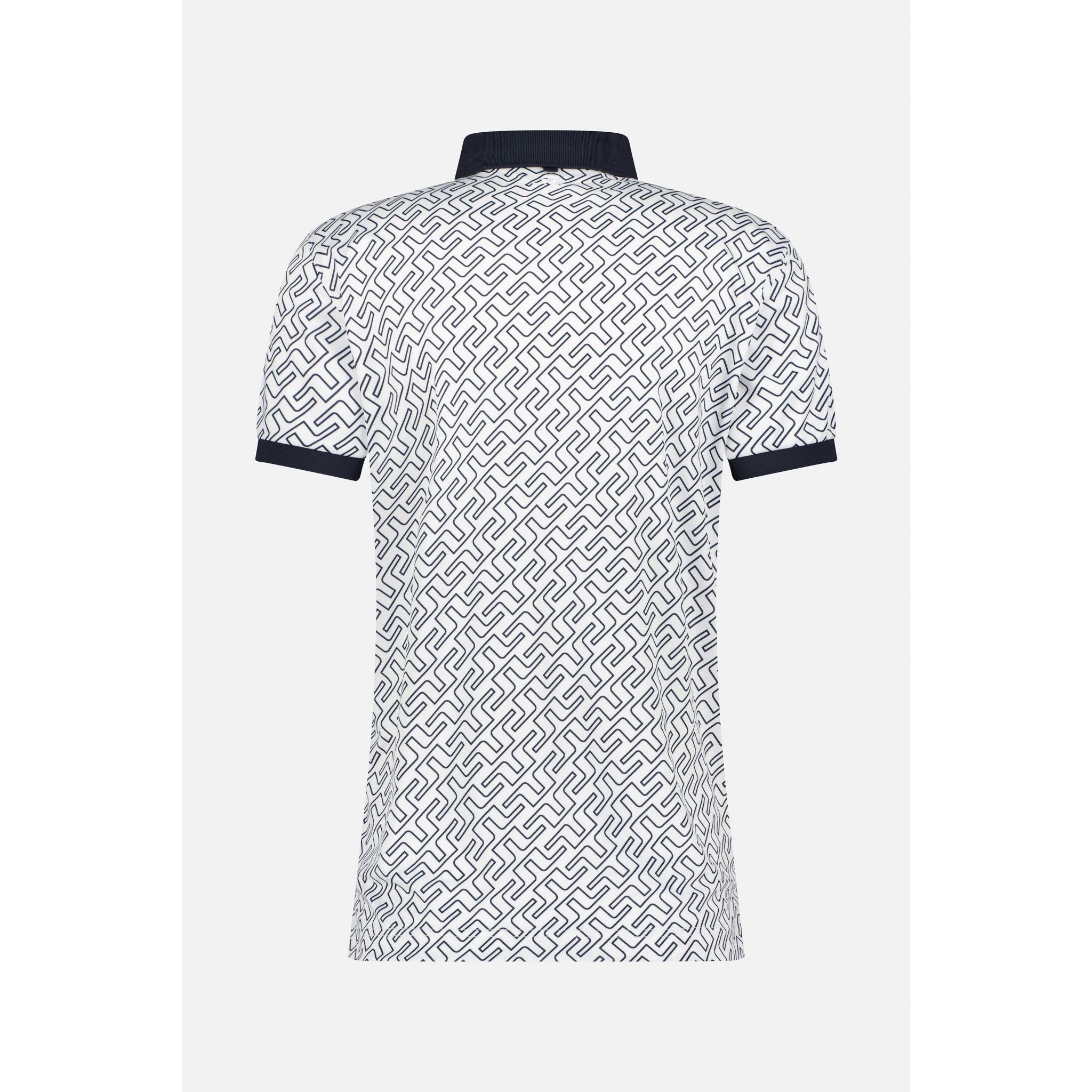 J. Lindeberg M Tour Tech Reg Fit Print Polo JL Navy Bridge Mono Herren