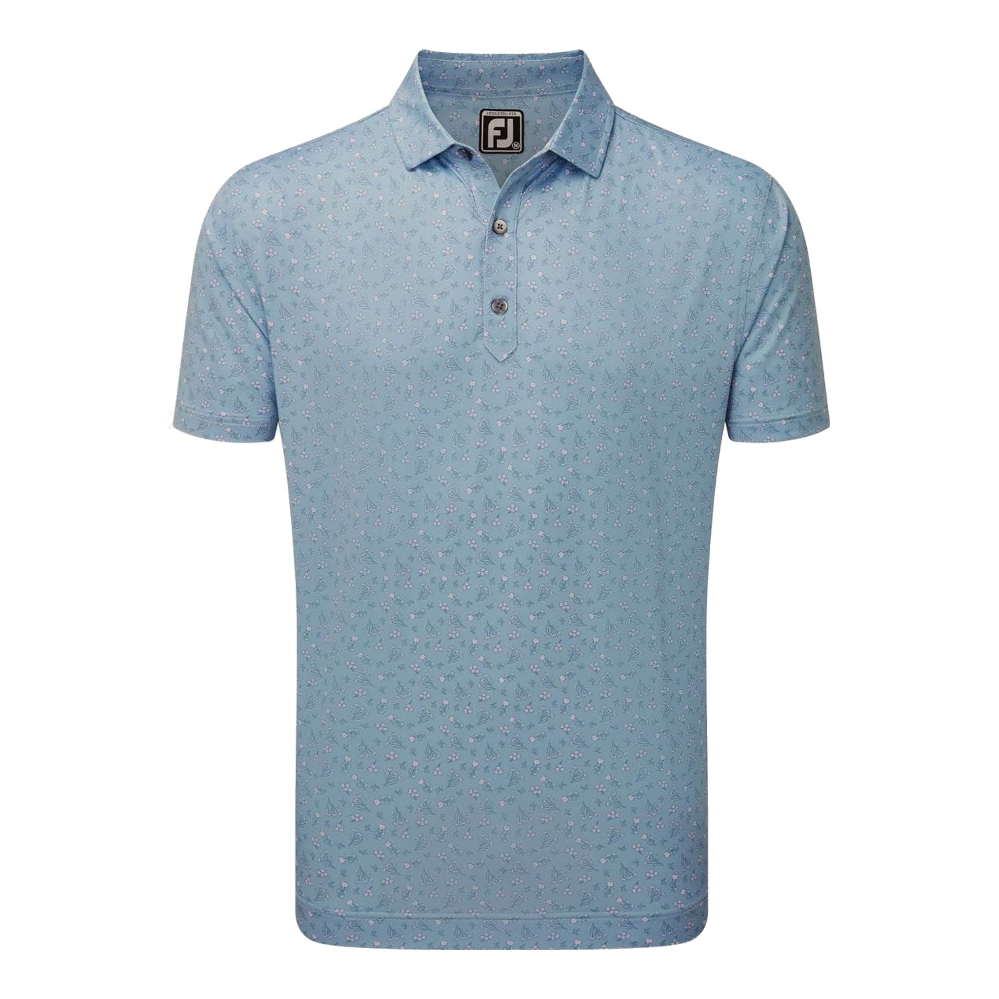 Footjoy Mini Floral Lisle Golf Polo Herren