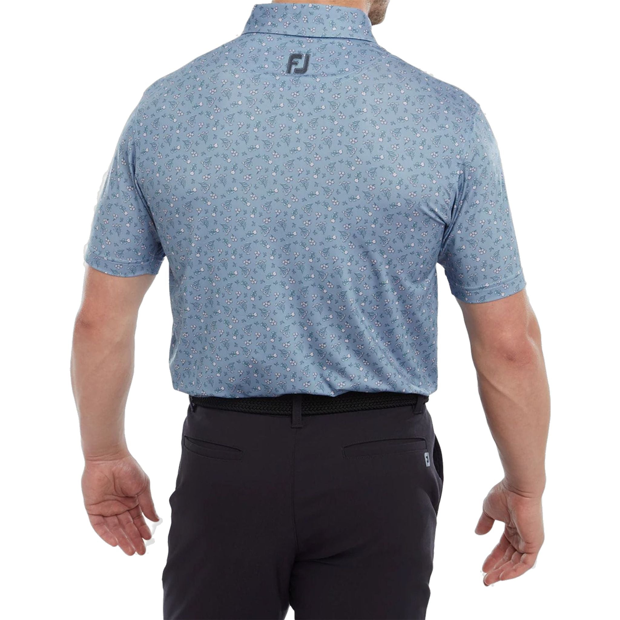 Footjoy Mini Floral Lisle Golf Polo Herren