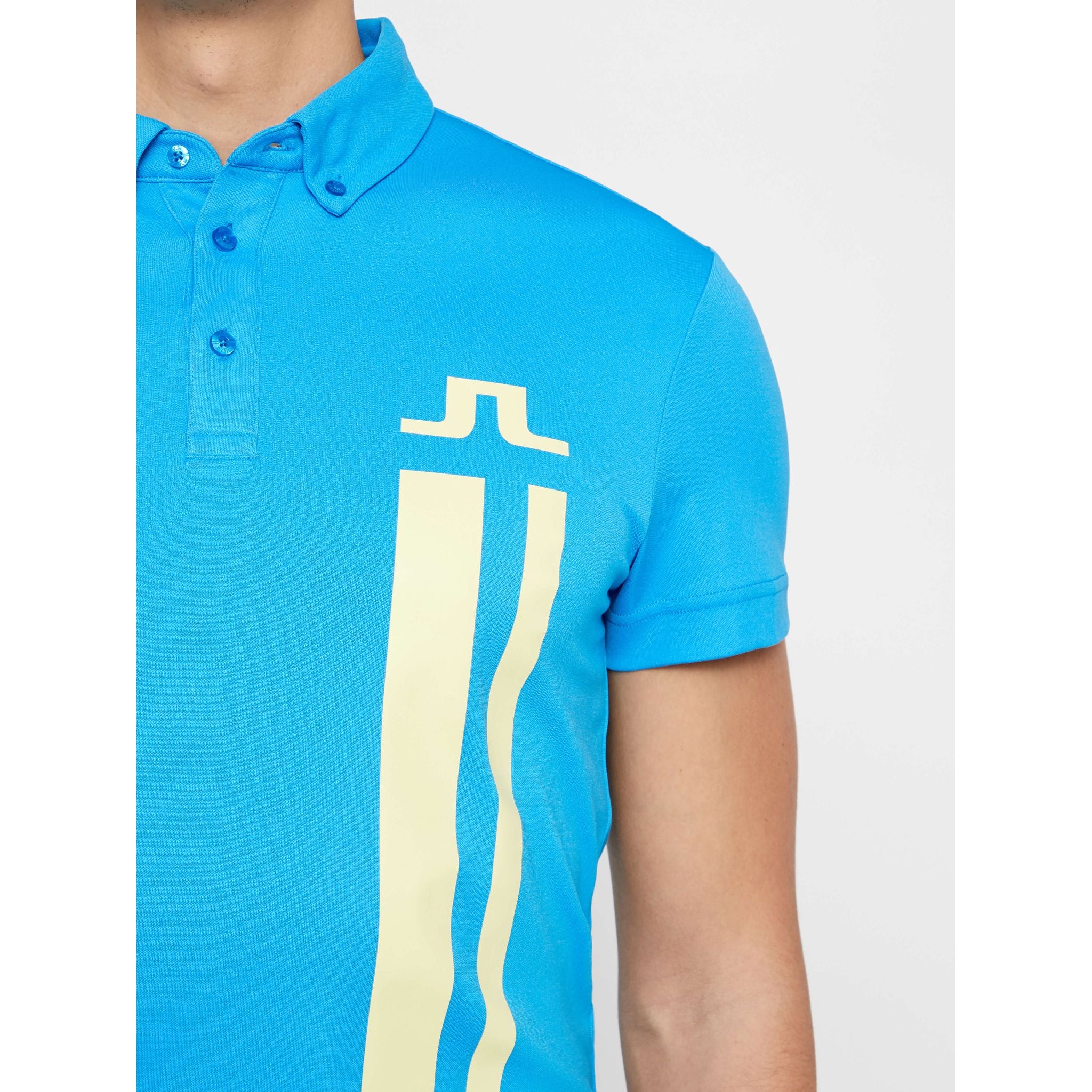 J. Lindeberg M Zeke Reg Fit-Lux Piquet Polo True Blue Herren