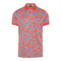 J. Lindeberg M KV Jacquard Reg Fit-TX Jaqua Polo Camou Red Herren