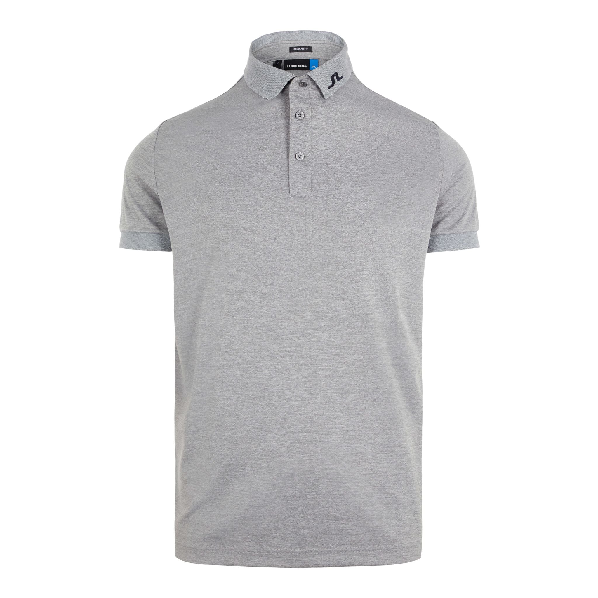 J. Lindeberg M KV Reg Fit-TX Jersey Polo Stone Grey Melange Herren