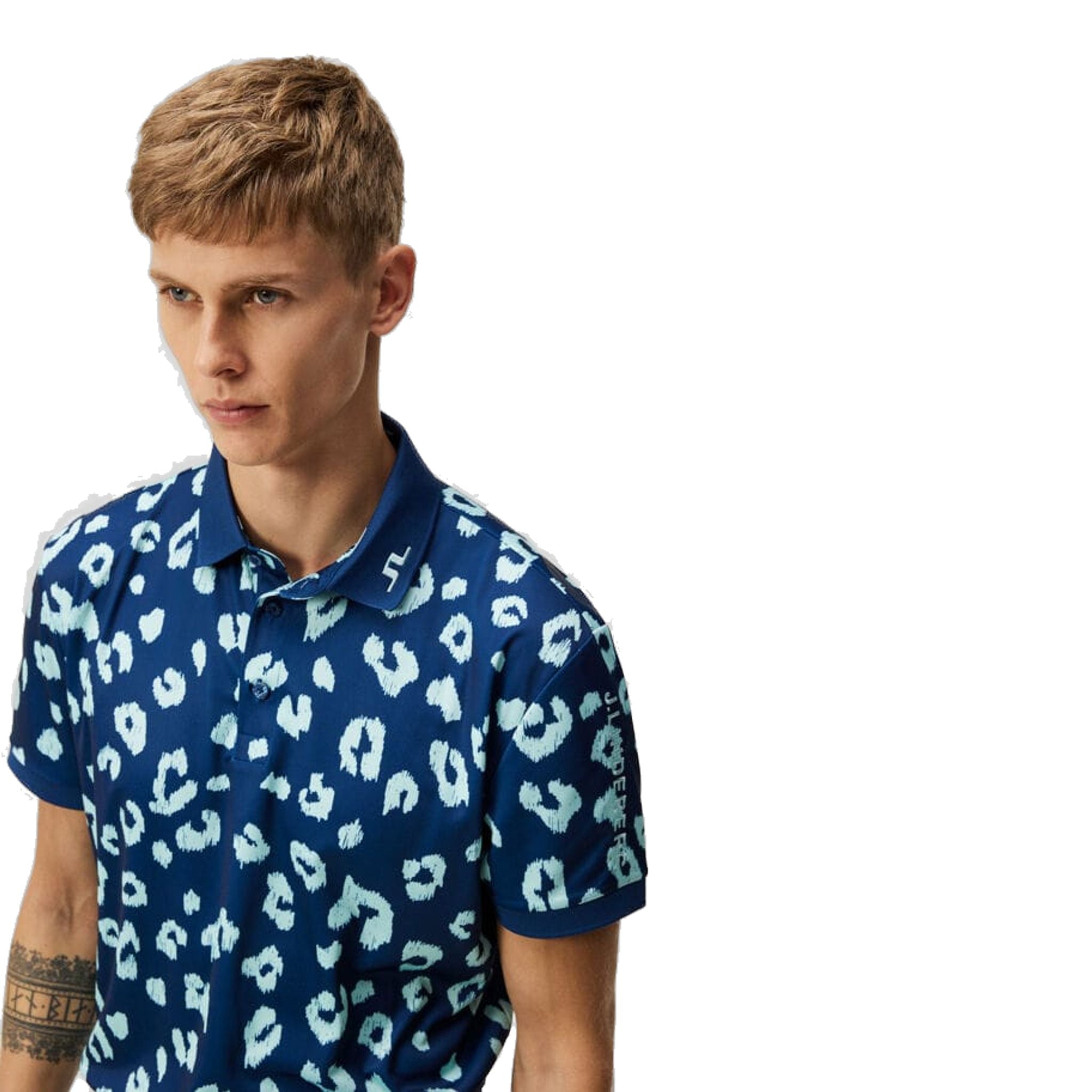 J. Lindeberg Tour Tech Reg Fit Print Polo Herren