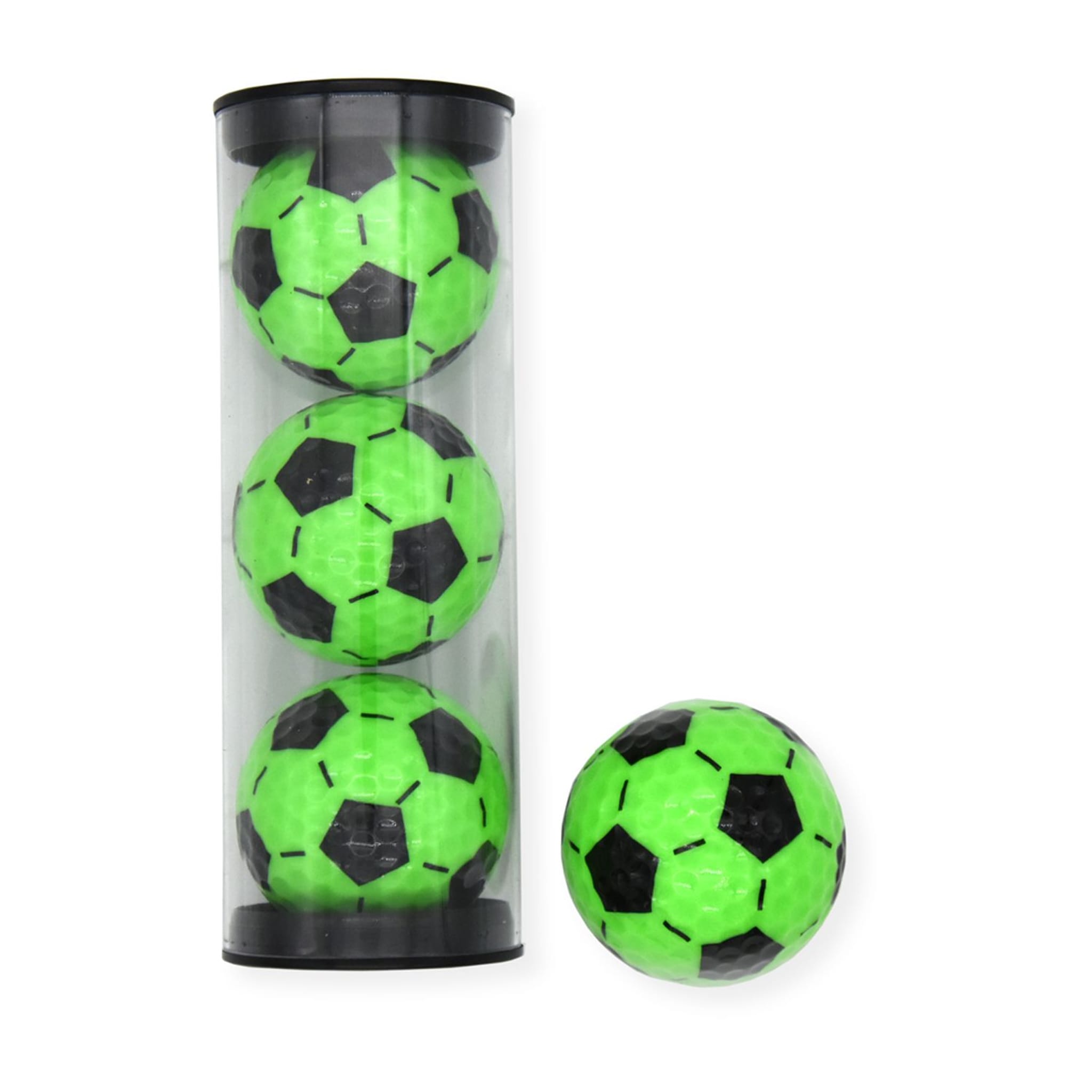 Legend Golfgear Fußbälle Schwarz/Grün Tube [3Bälle]