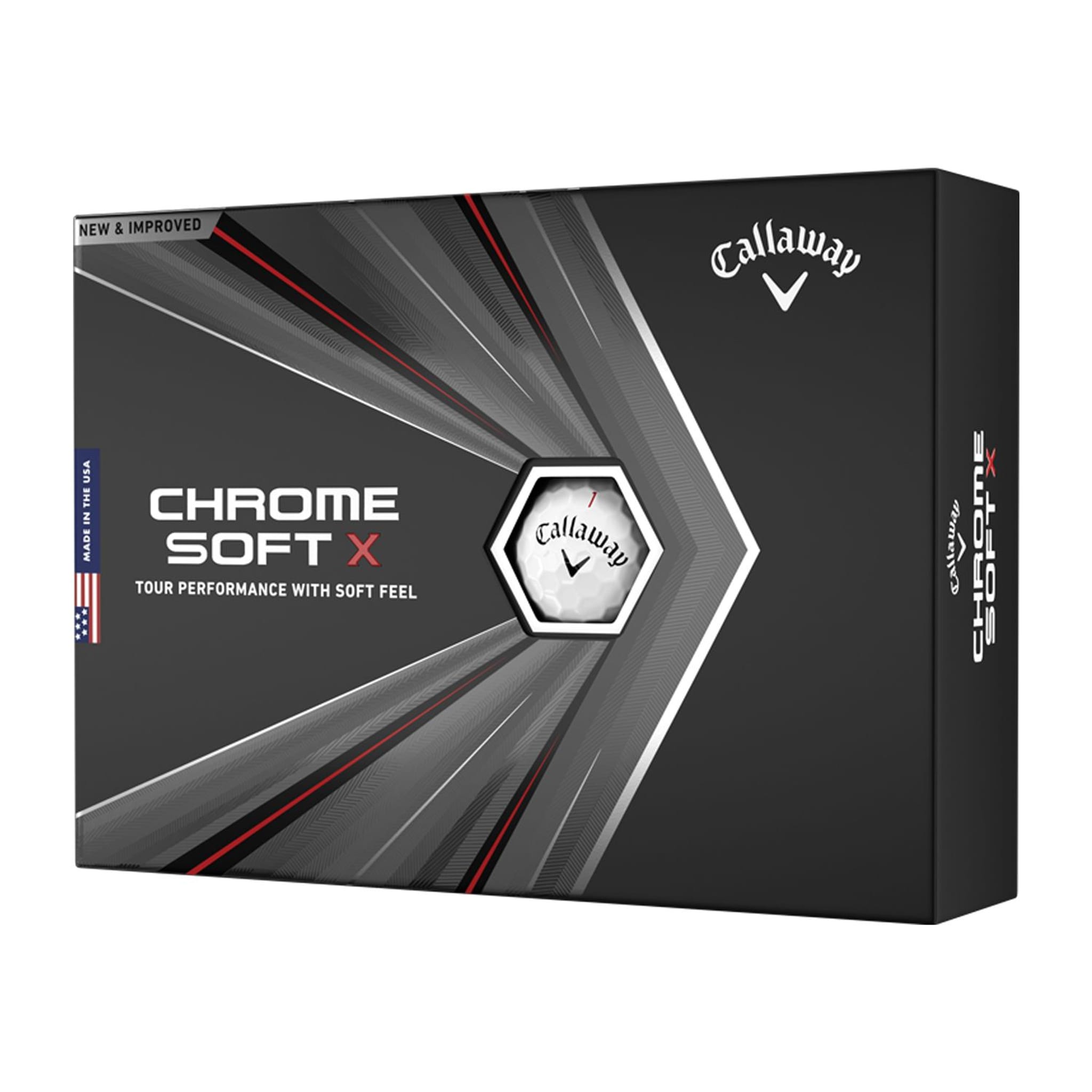 Callaway Chrome Soft X 2020 12 Golfbälle Weiß