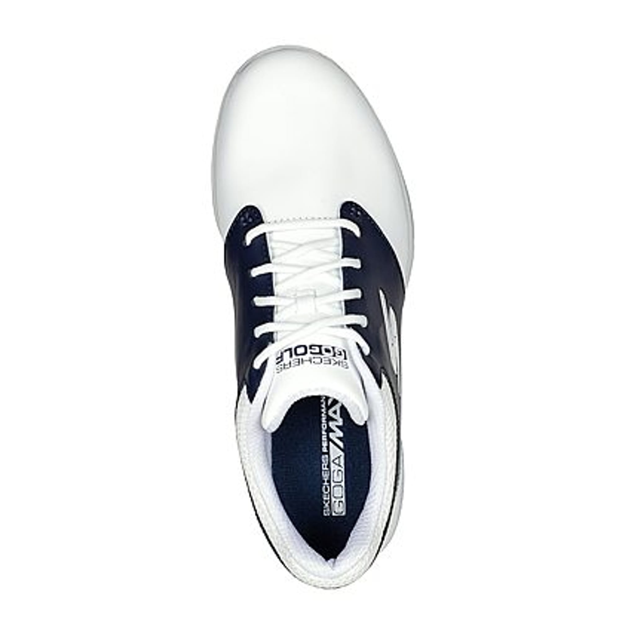 Skechers Go Golf Elite 4 Hyper White Leather/Navy Trim Dame Damen
