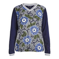 Röhnisch Pullover Swing Blau Massai Flower Damen