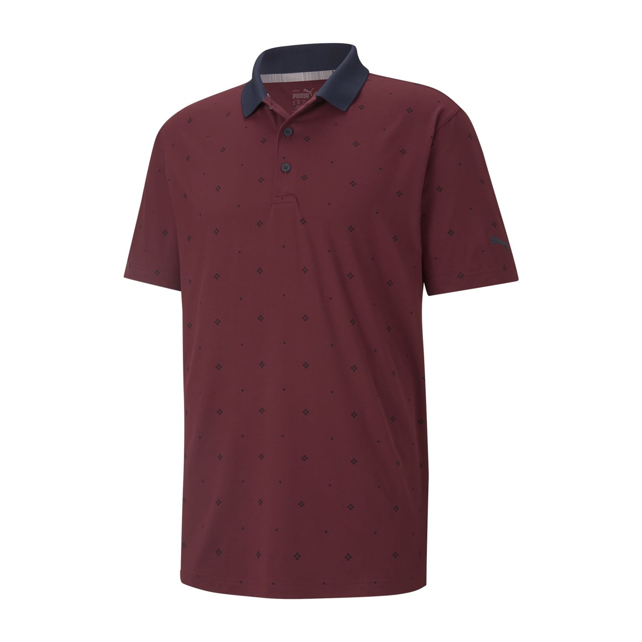 Puma M Cloudspun Gamma SS Polo Zinfandel/Navy Herren
