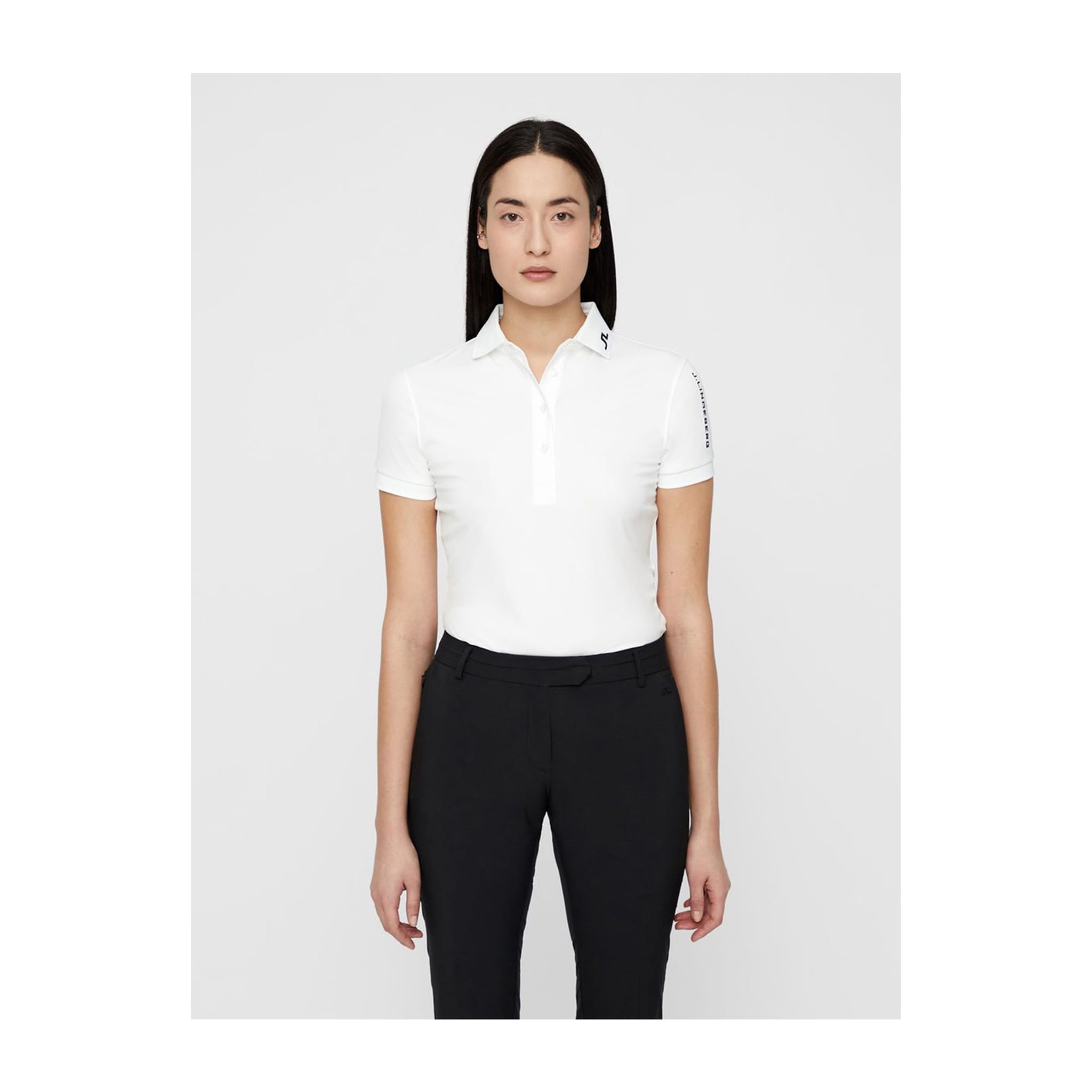 J. Lindeberg W Tour Tech slim TX Jersey Polo White Damen