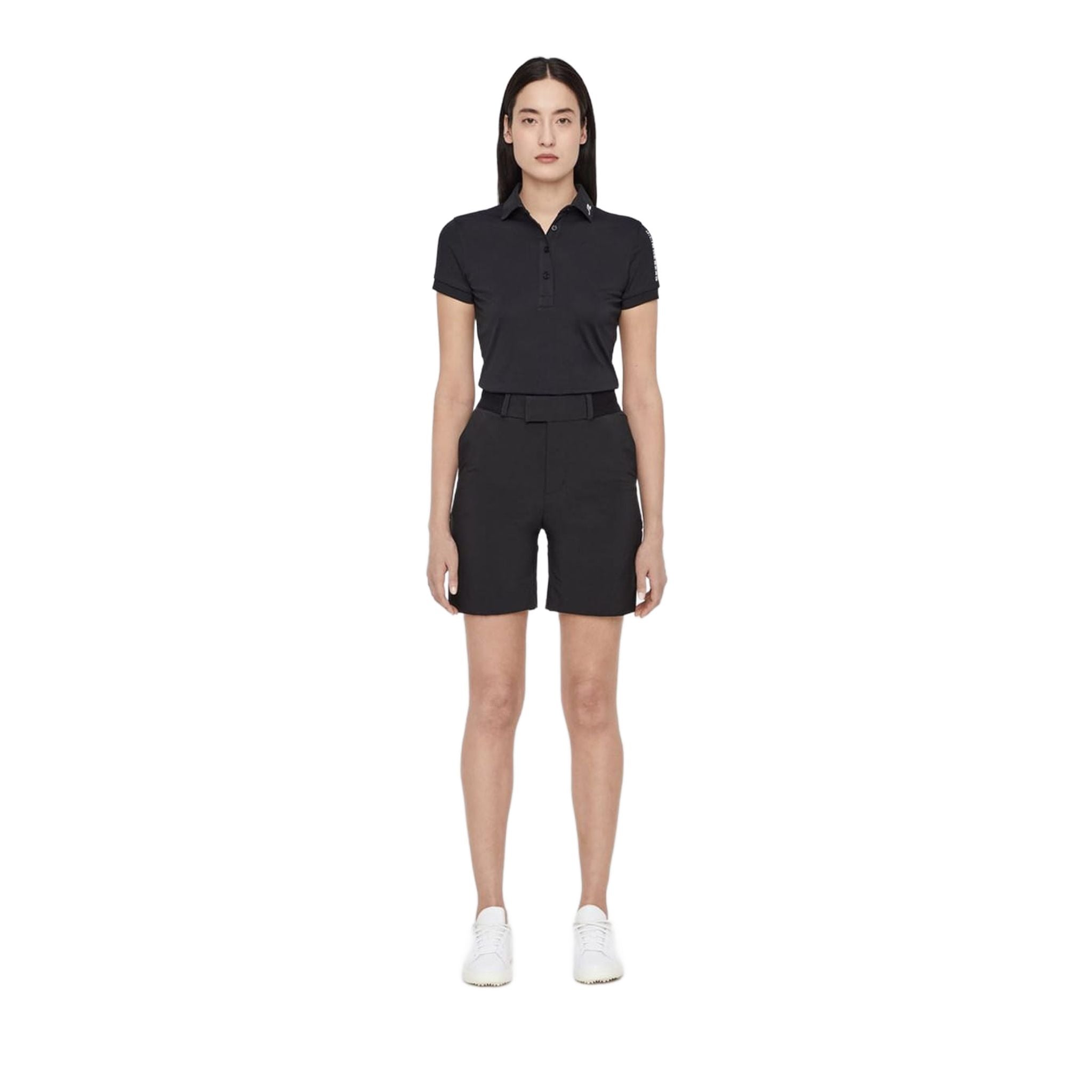 J. Lindeberg W Tour Tech slim TX Jersey Polo Black Damen