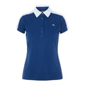 J. Lindeberg W Cara SS Polo Animal Blue White Damen