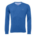 Fynch Hatton V-Neck Superfine Golf Pullover Herren Bright Ocean Herren
