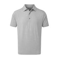 Footjoy M Lisle Stripe Leaf SS Polo Grey/White Herren