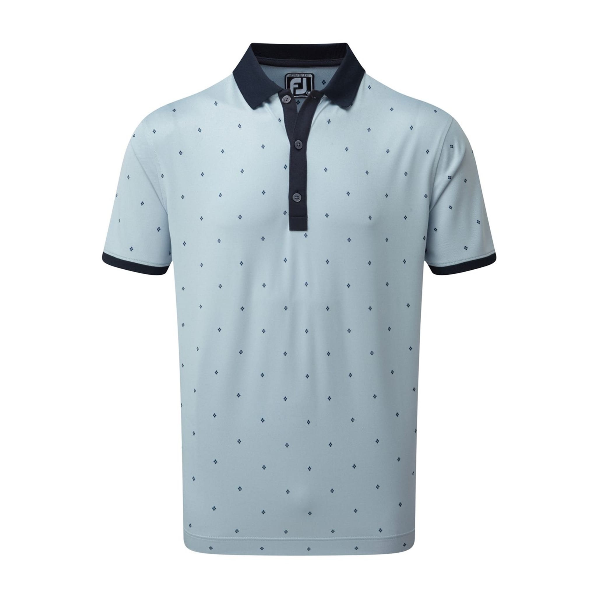 Footjoy M Birdseye Argyle SS Polo Blue/White/Navy Herren