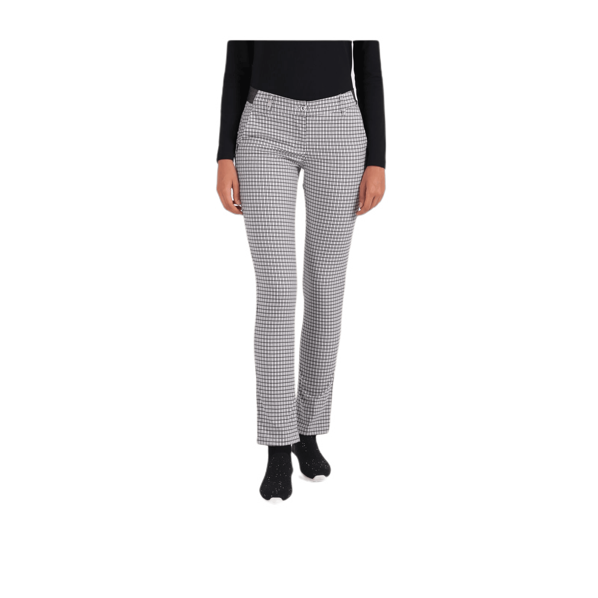Chervo W Hose Sicuro Weiß/Schwarz Kariert Damen
