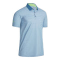 Callaway M All Over Chev Grid SS Polo Real Teal Herren