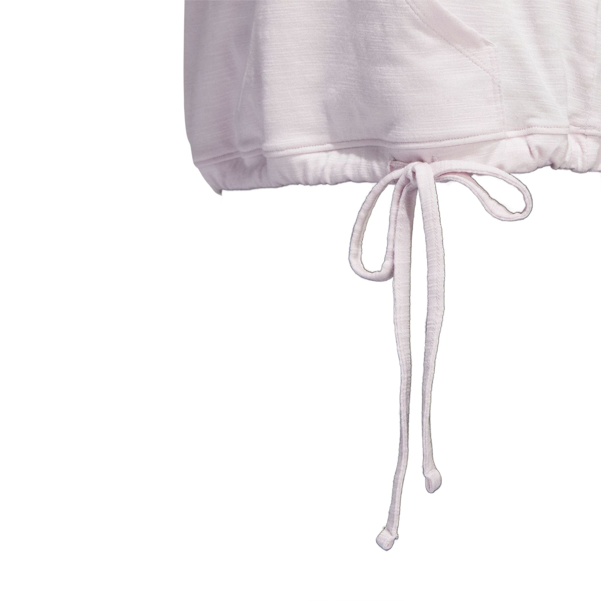 Adidas W Essentials Slub Hoodie Almost Pink/Weiß Damen