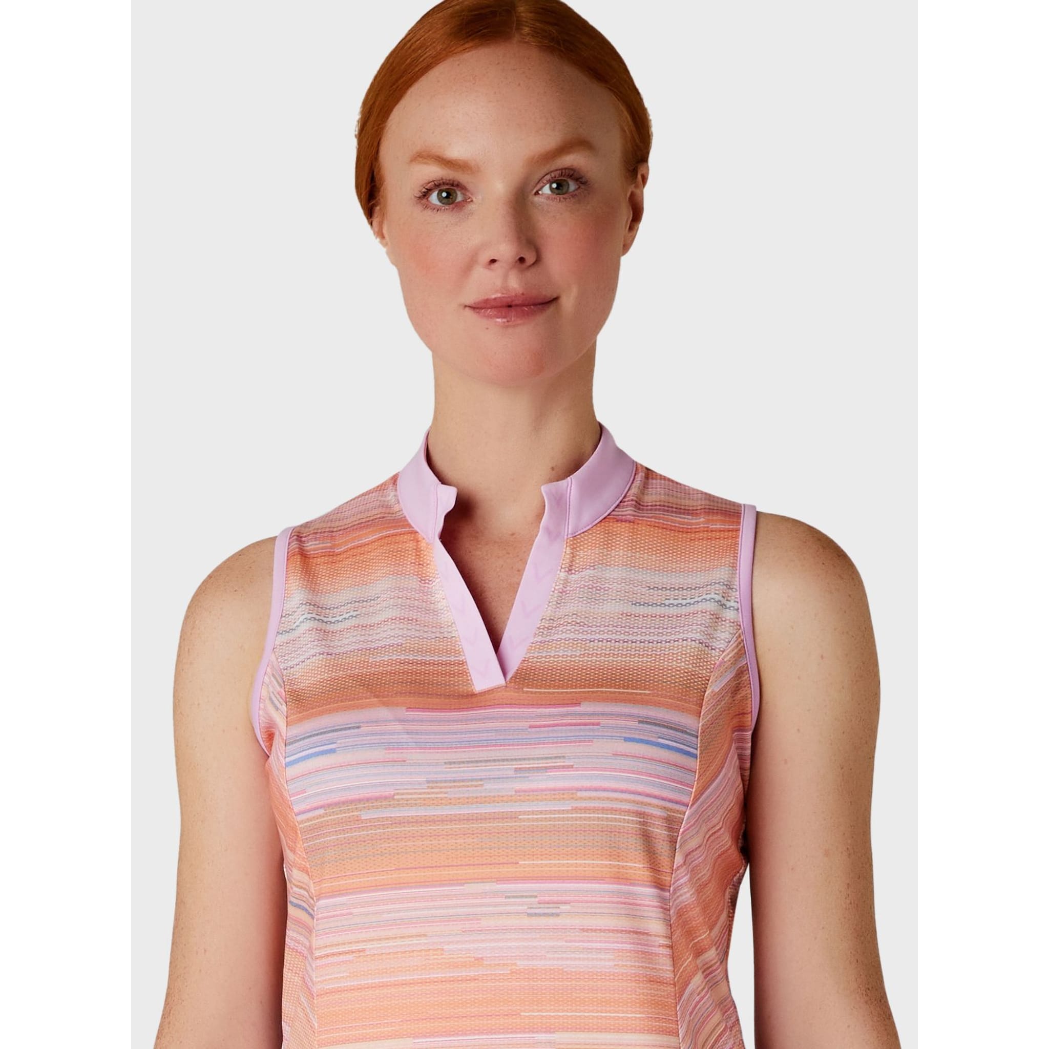 Callaway Striped Sleeveless Chev P Shirt Damen