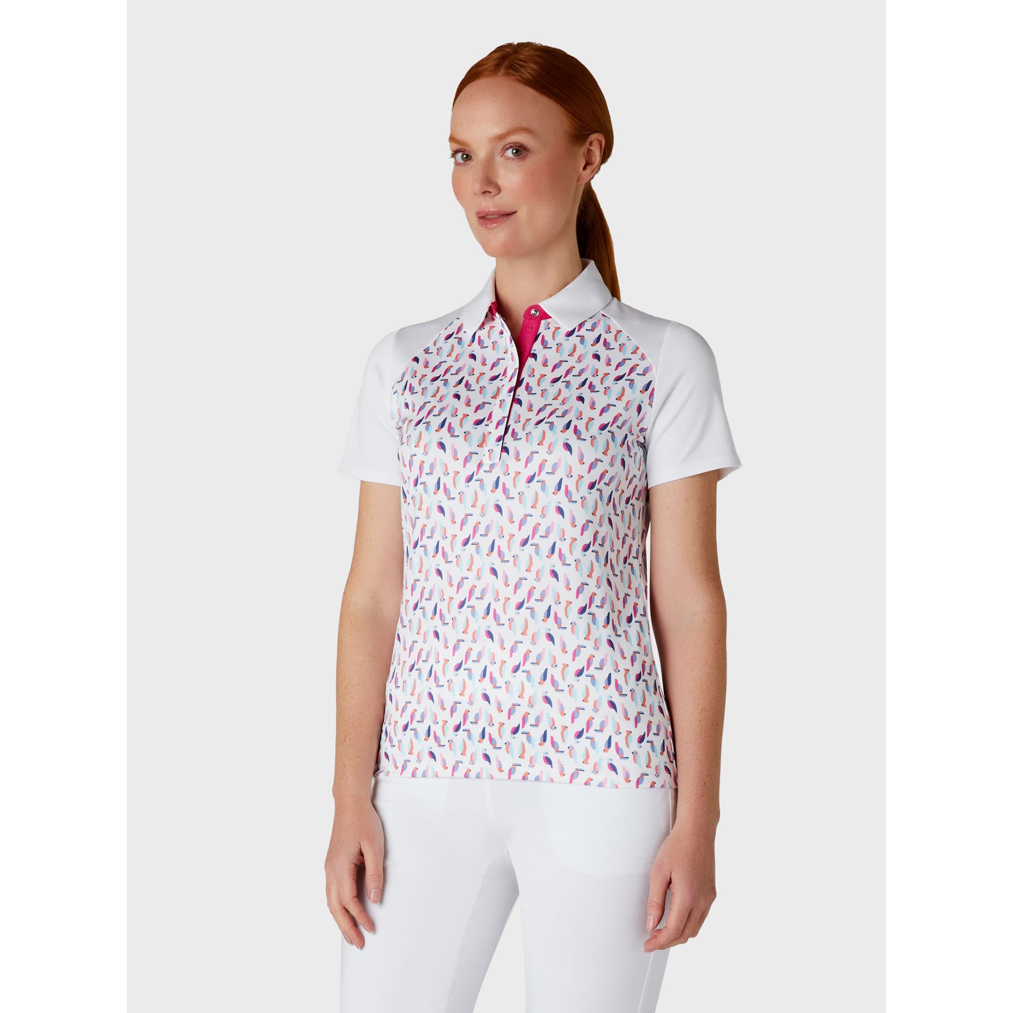 Callaway Birdie/Eagle Print Polo Damen