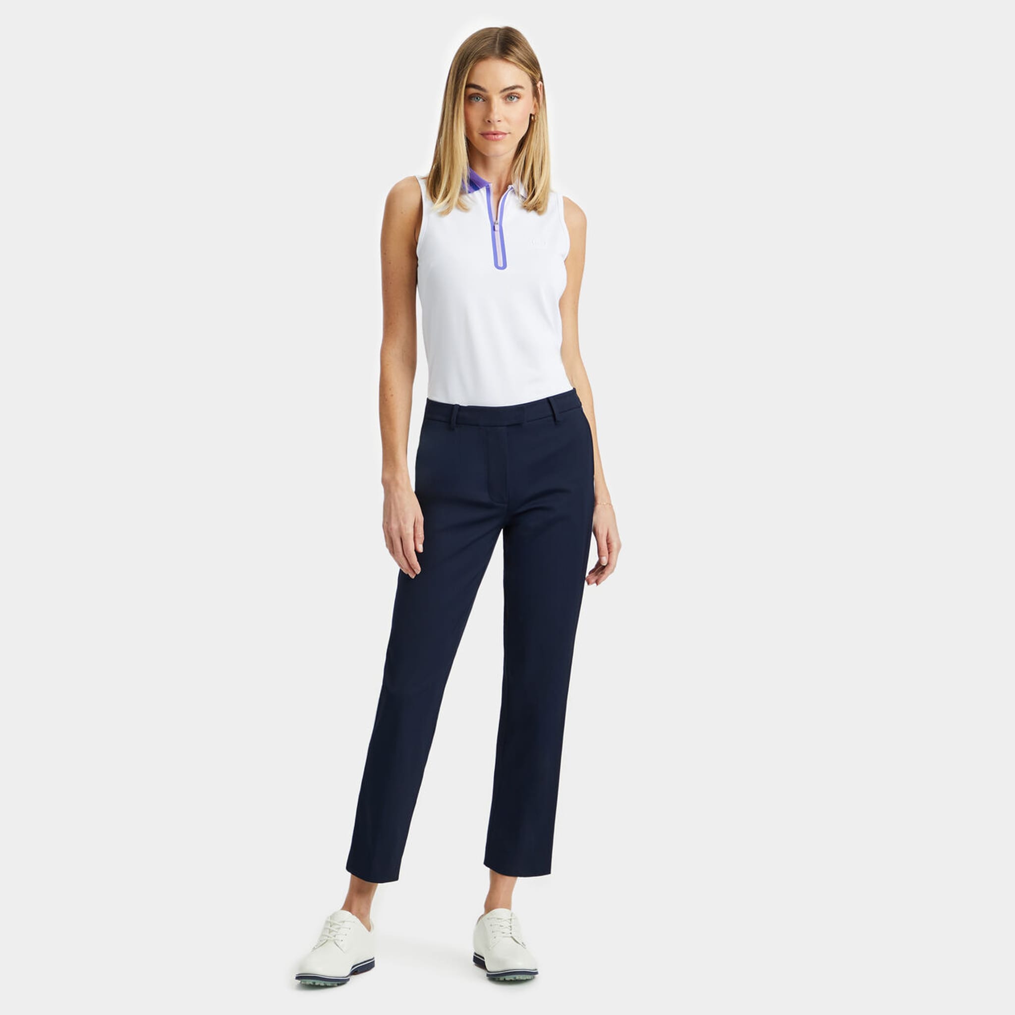 GFORE 1/4 Zip Tech Pique Sleveless Polo Damen
