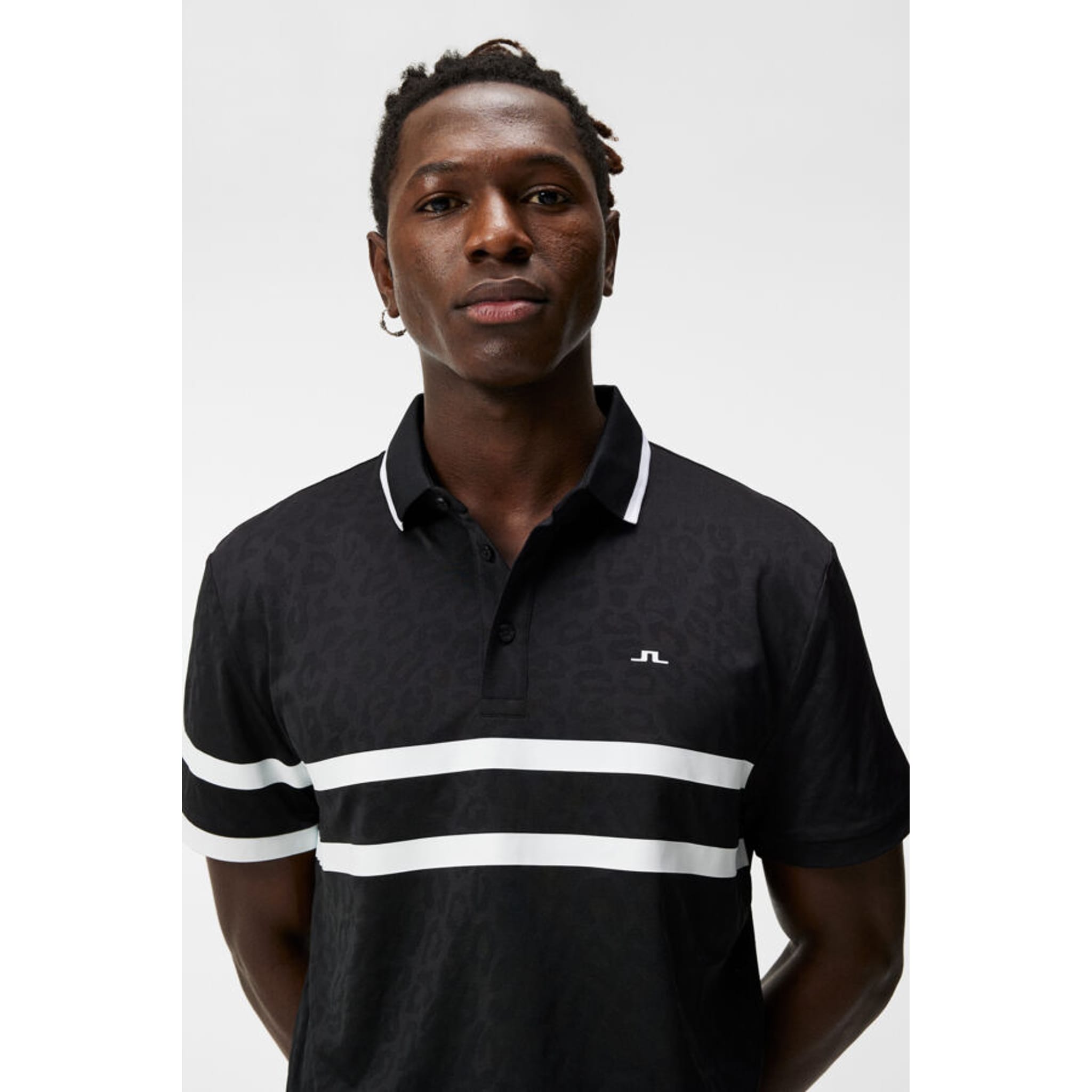 J. Lindeberg Boswell Regular Jacquard Poloshirt Herren