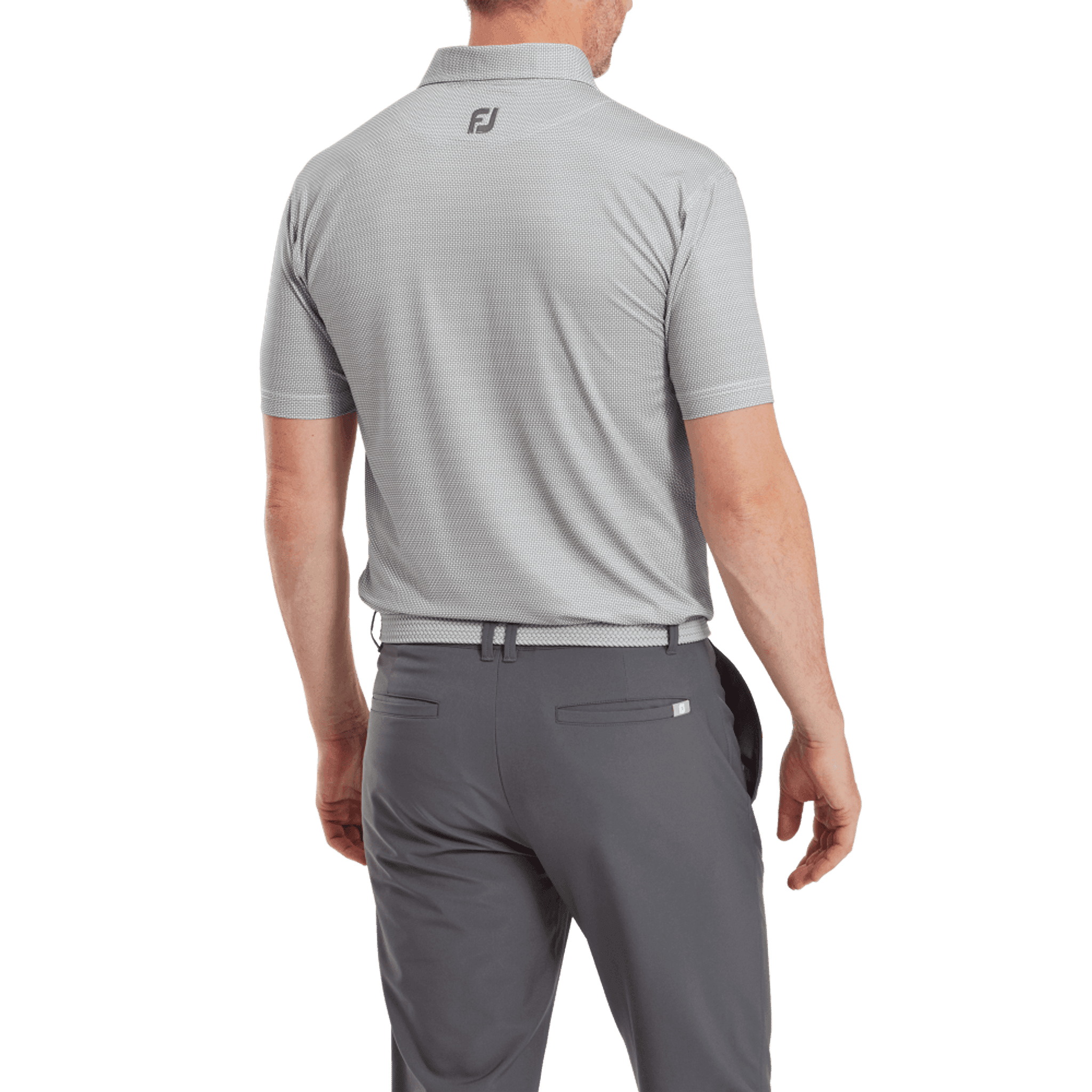 Footjoy Octagon Print Lisle Poloshirt Herren