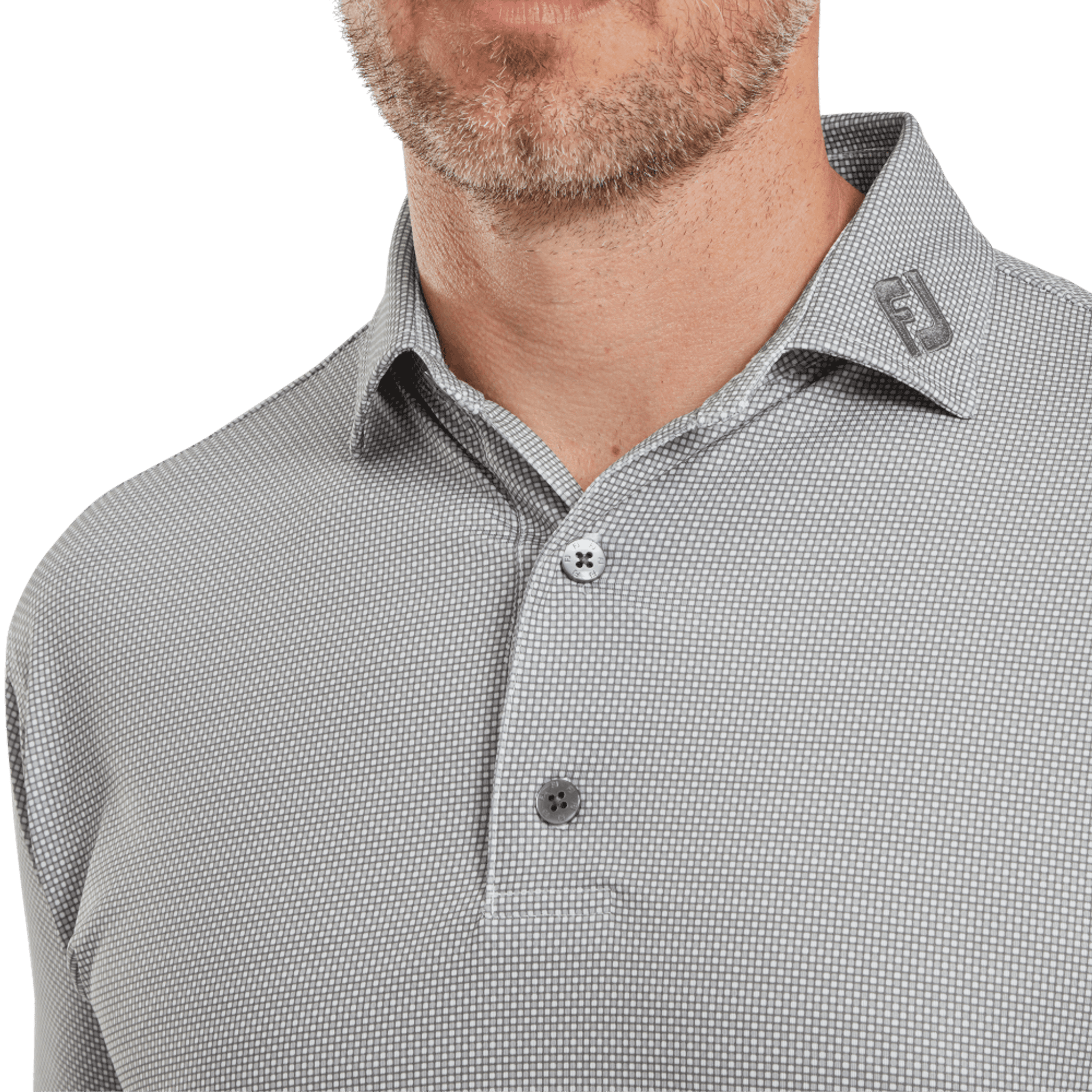 Footjoy Octagon Print Lisle Poloshirt Herren