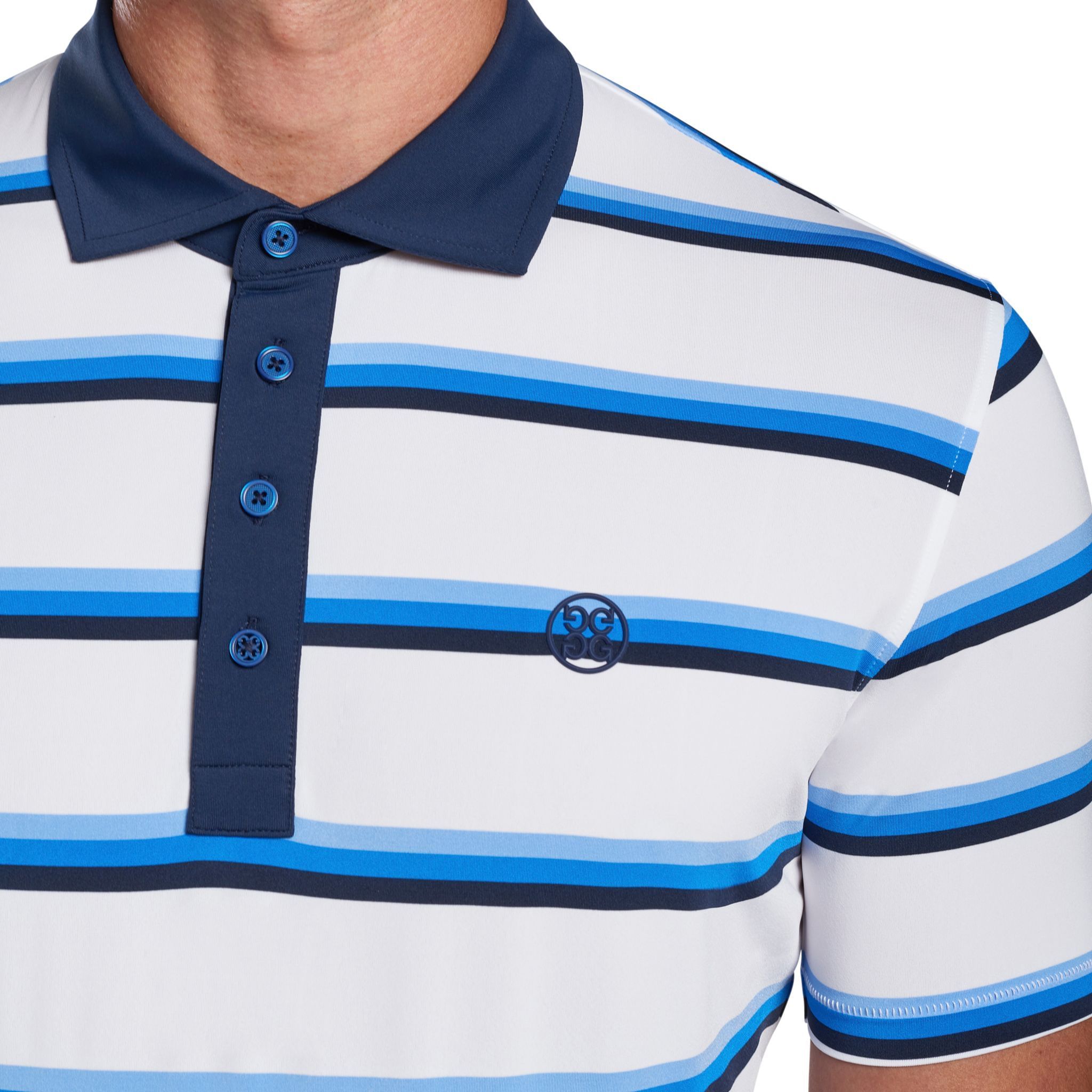 GFORE Yarn Dye Stripe Golfpolo Herren