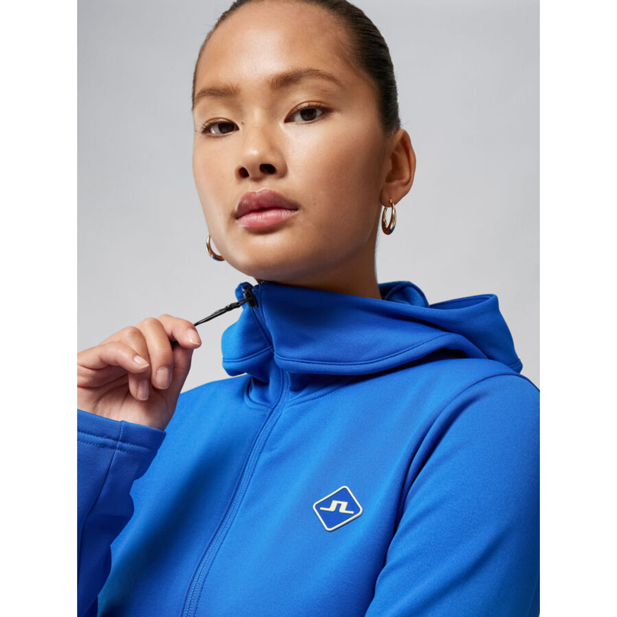J. Lindeberg Aerial Hood Golf Sweater Nautical Blue Damen Damen