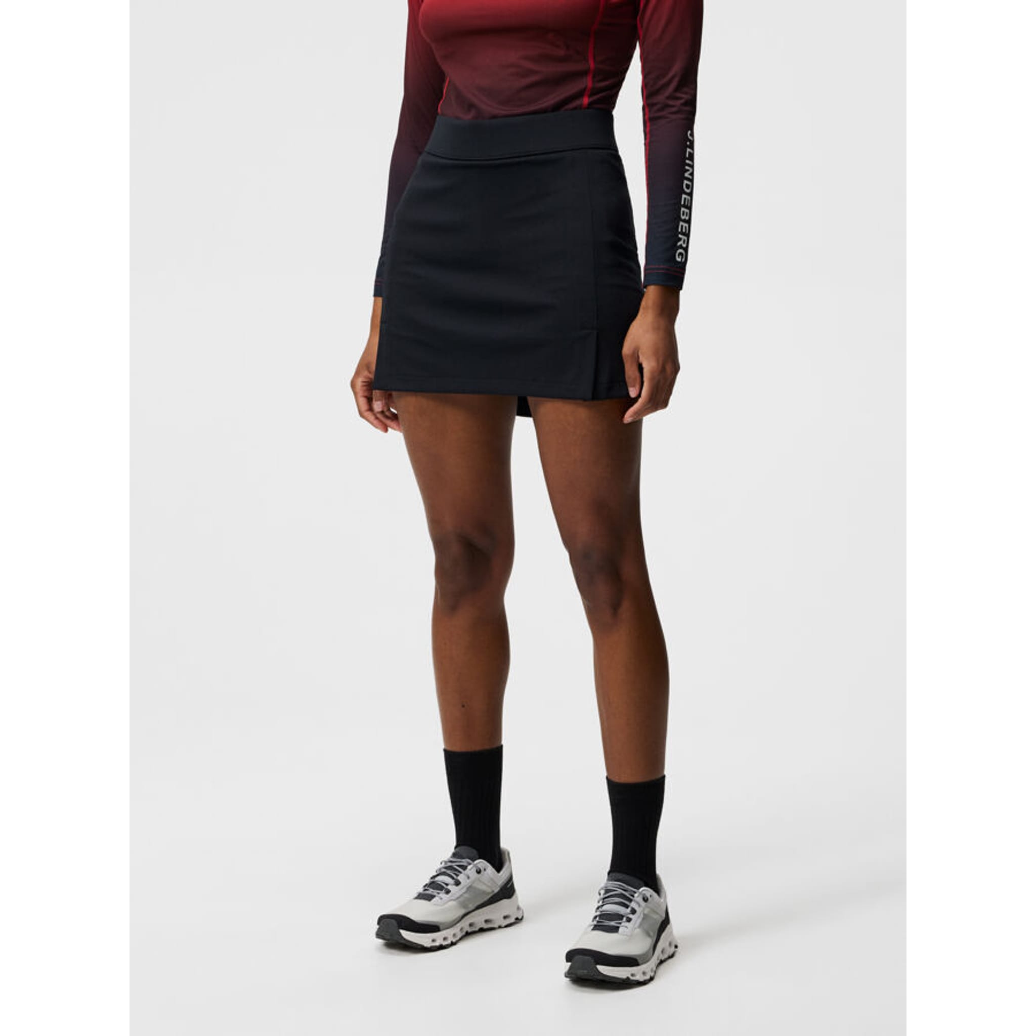 J. Lindeberg Amelie Mid Skirt Damen Schwarz Damen