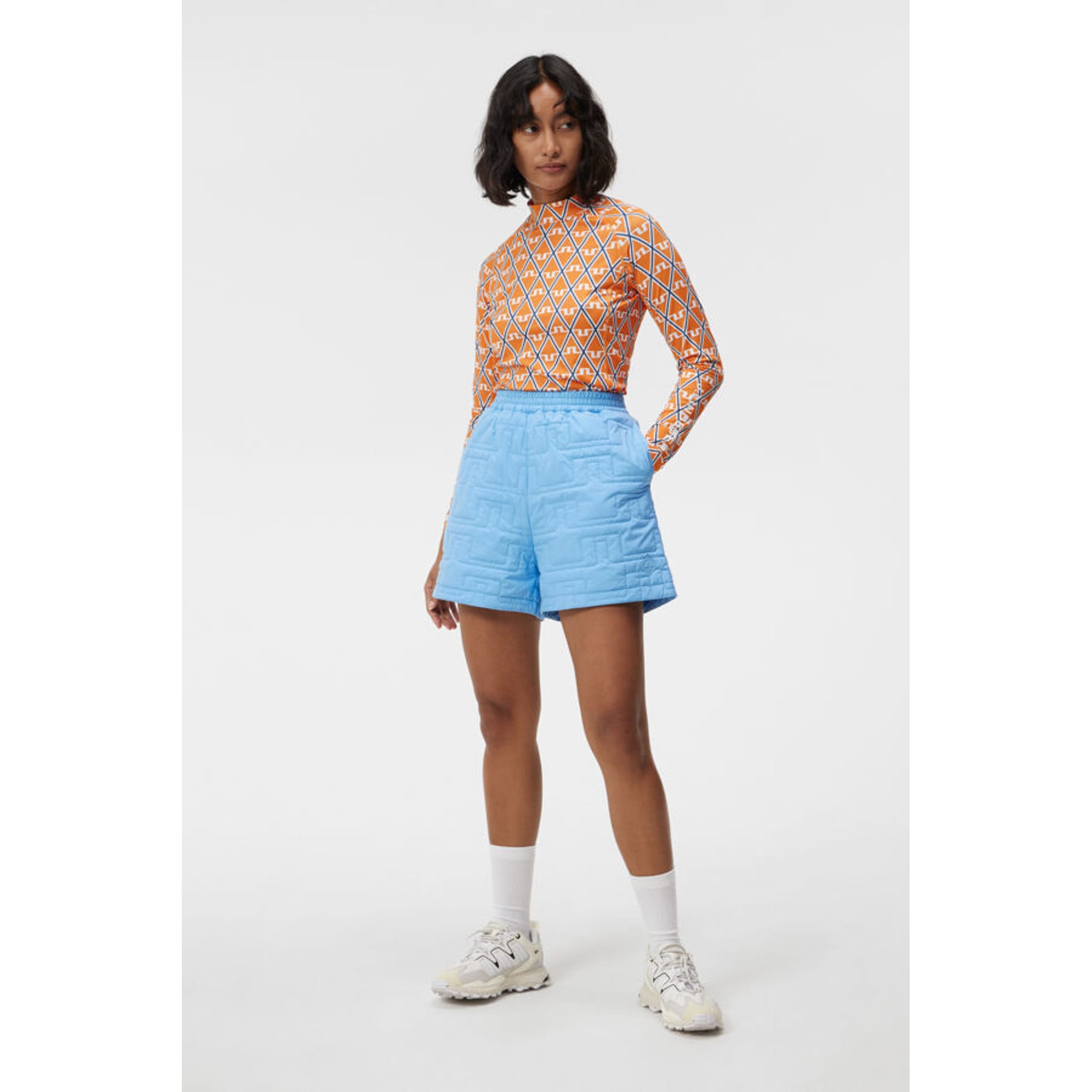 J. Lindeberg Blossom Padded Shorts Damen Little Boy Blue Damen