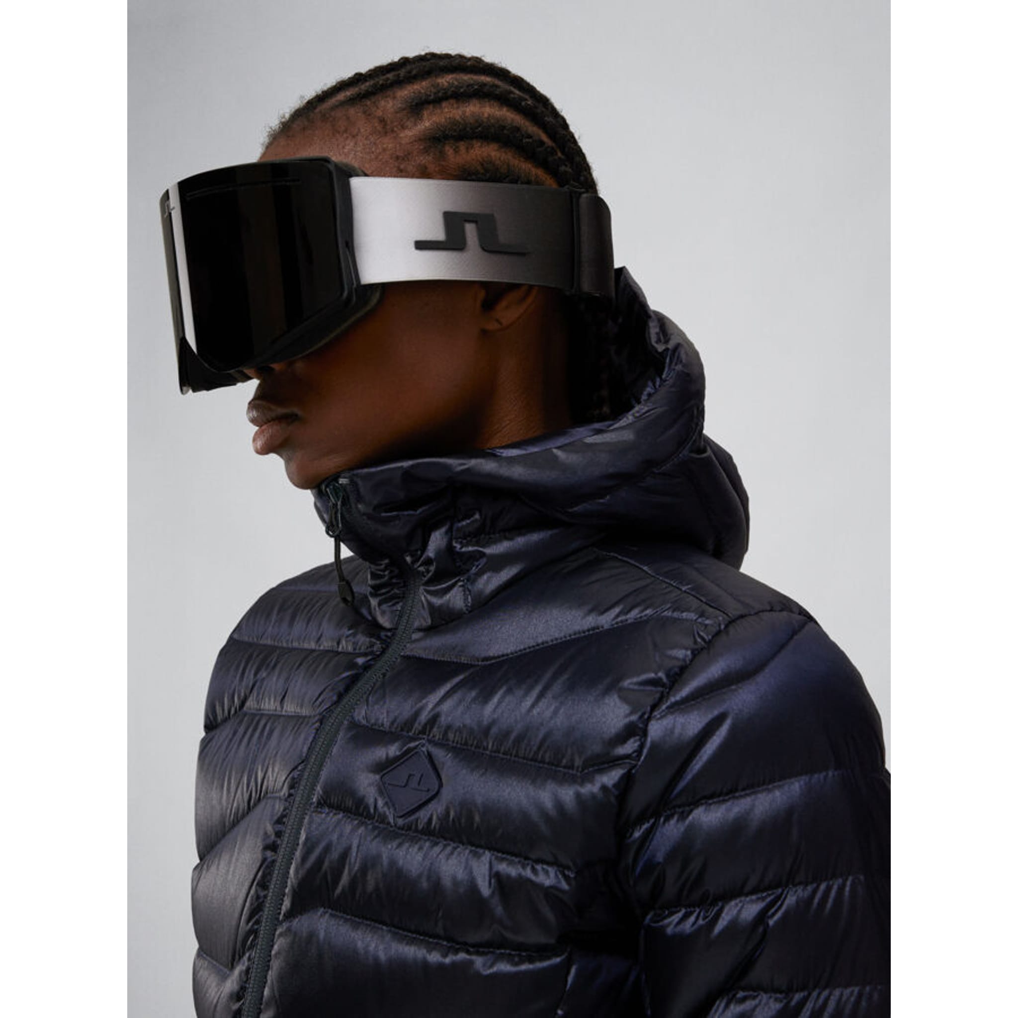 J. Lindeberg Cliff Golf Leichte Golf Daunenjacke Hood JL Navy D Damen