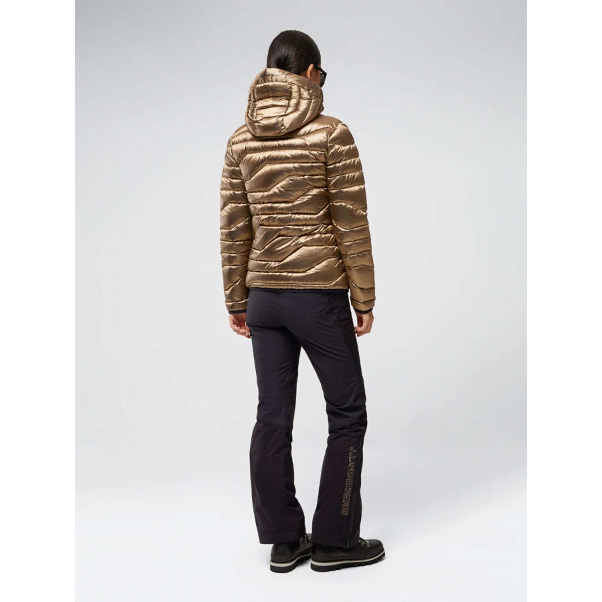 J. Lindeberg Cliff Golf Leichte Golf Daunenjacke Hood Tiger Bro Damen