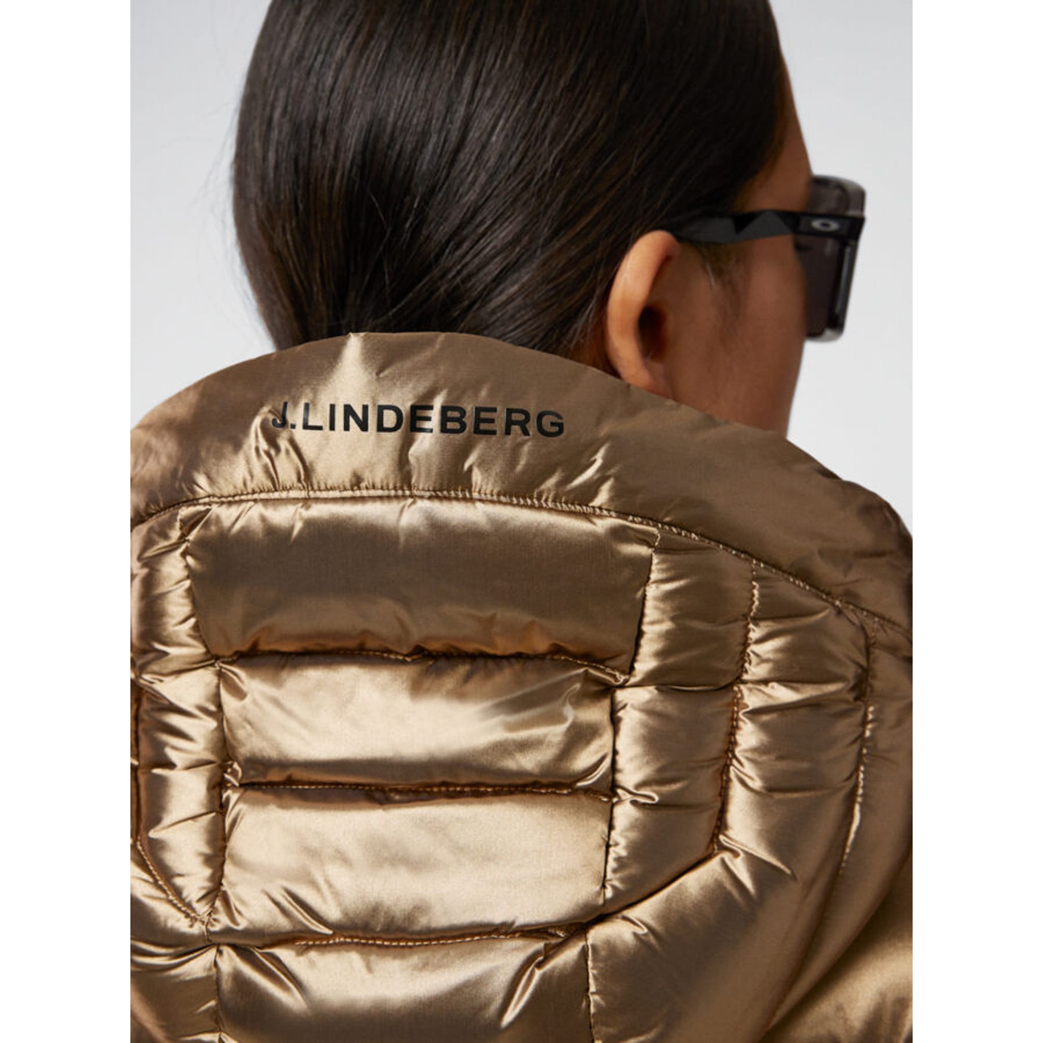 J. Lindeberg Cliff Golf Leichte Golf Daunenjacke Hood Tiger Bro Damen
