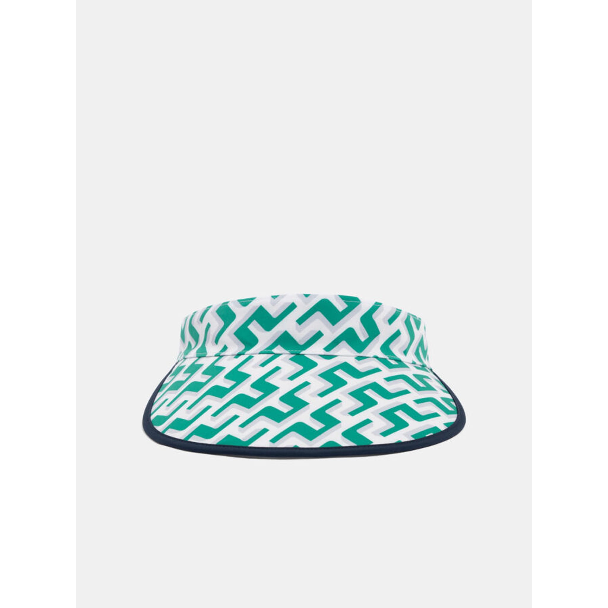 J. Lindeberg W Visor Golf Print Alba Green 3D Bridge Monogram Damen