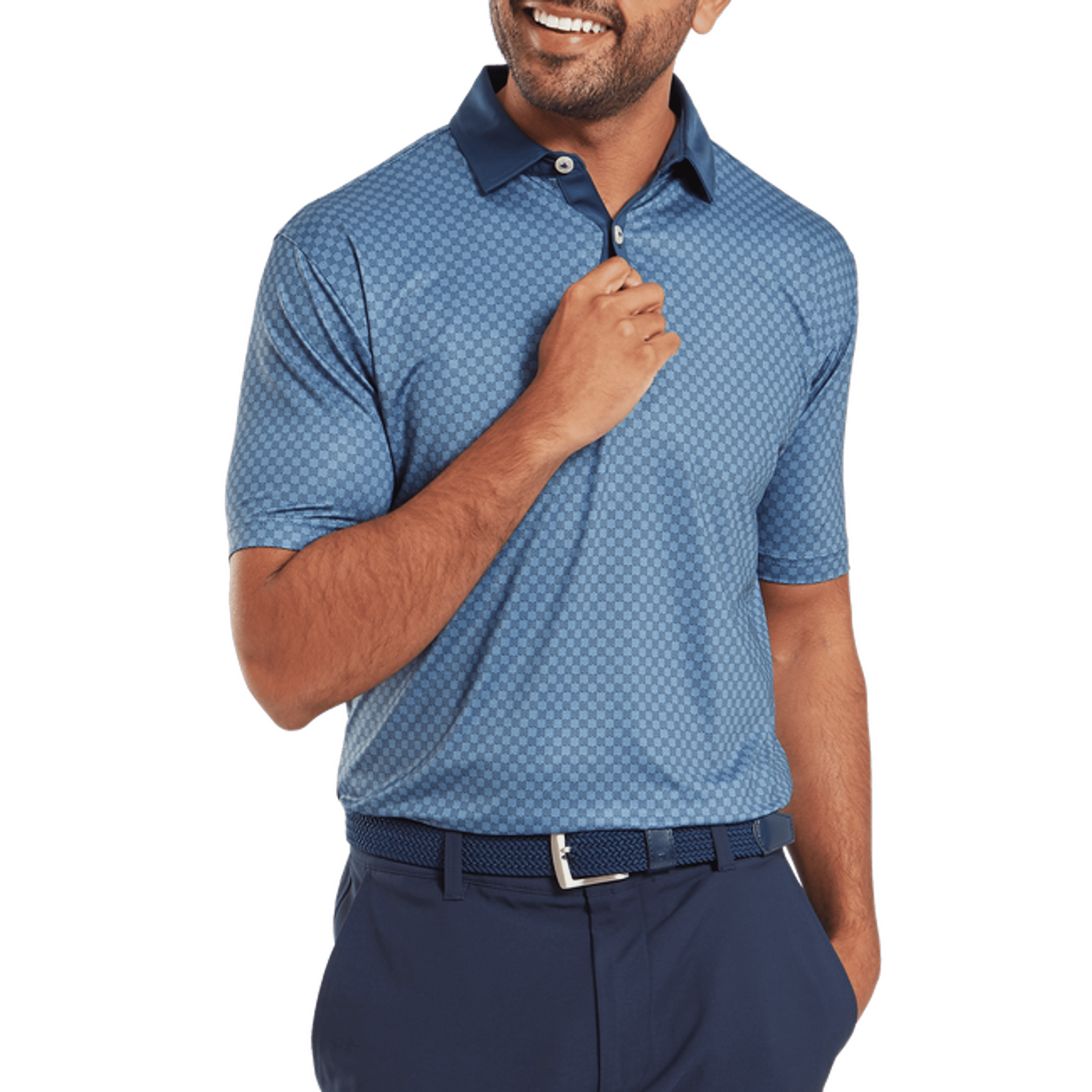 Footjoy Checker Jacquard Polo Herren