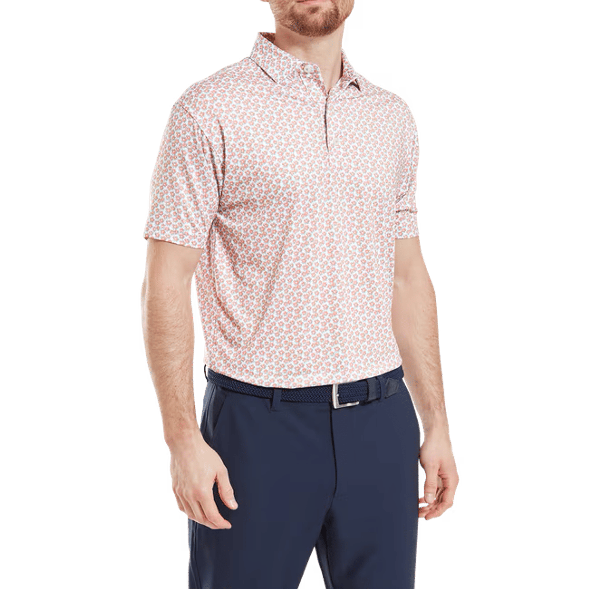 Footjoy Floral Sketch Print Polo Herren