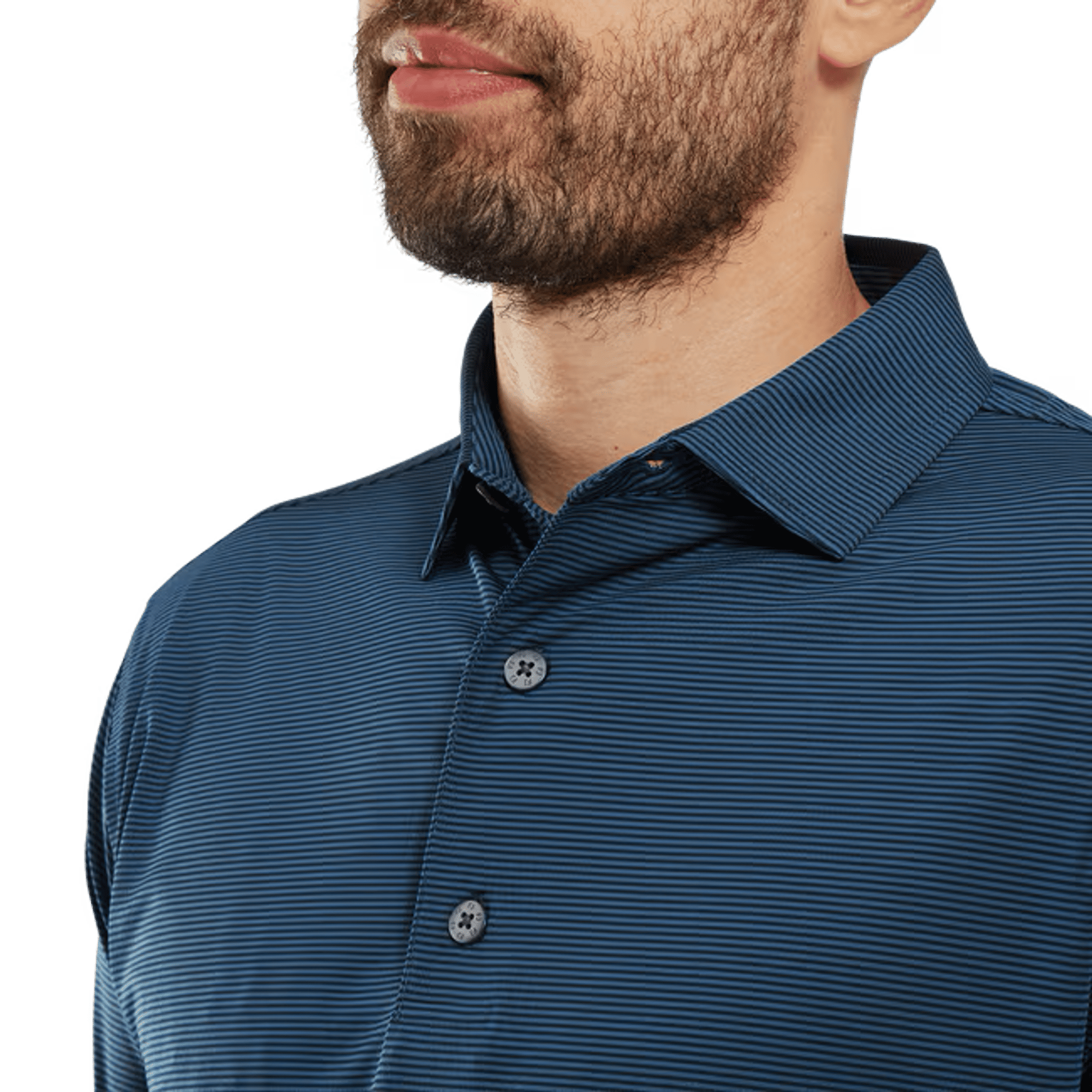 Footjoy Micro Feeder Streifen Polo Herren