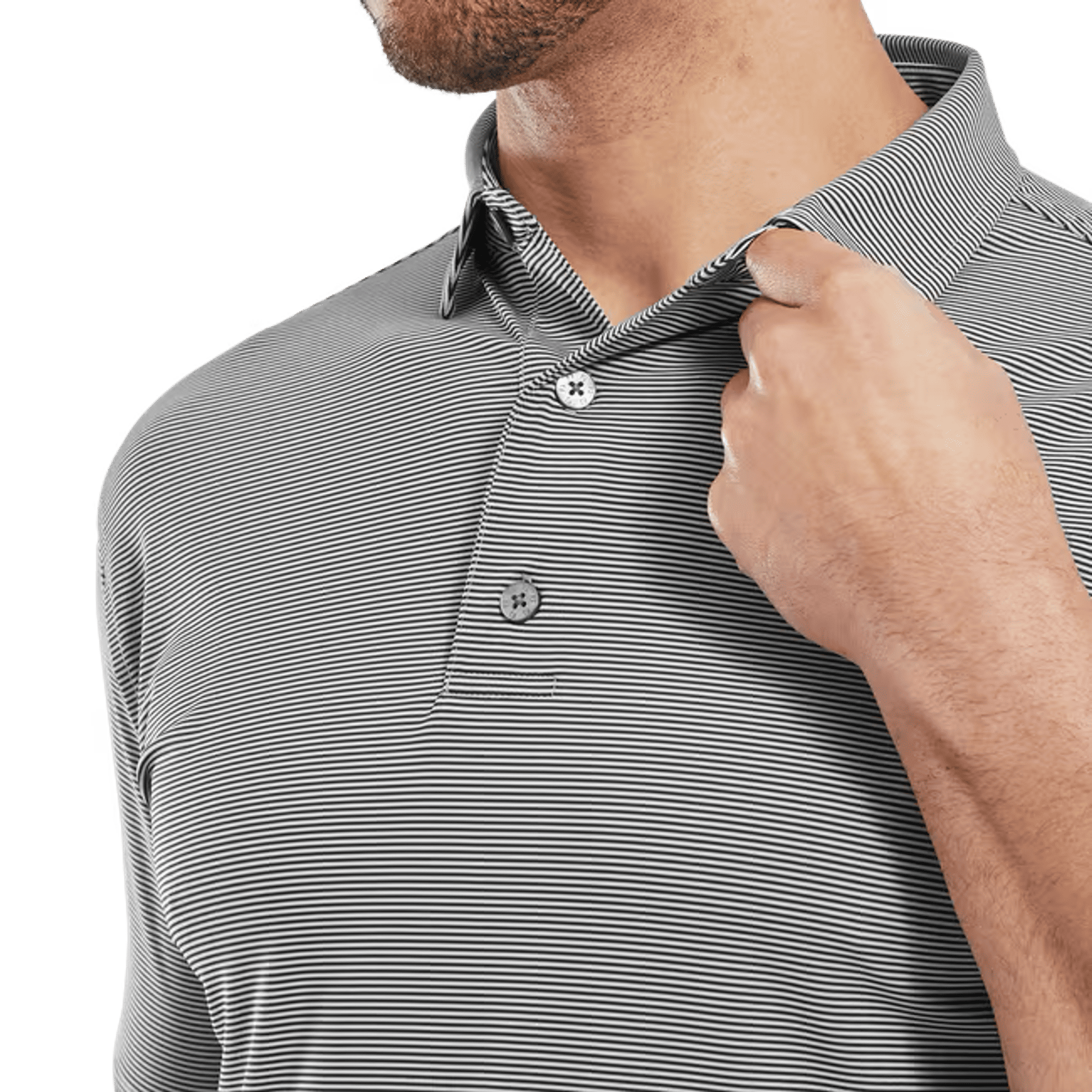 Footjoy Micro Feeder Streifen Polo Herren
