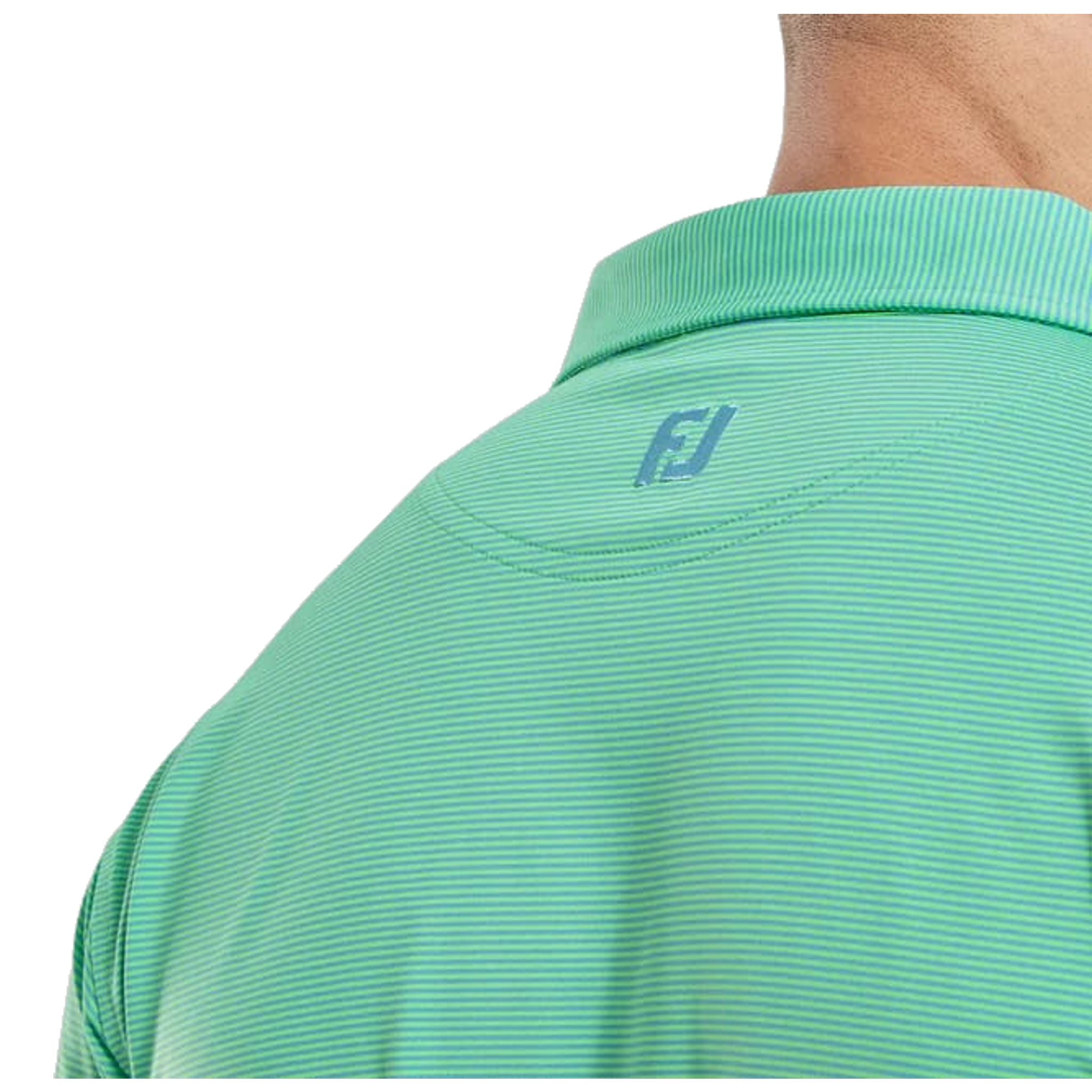 Footjoy Micro Feeder Stripe Lisle Polo Herren